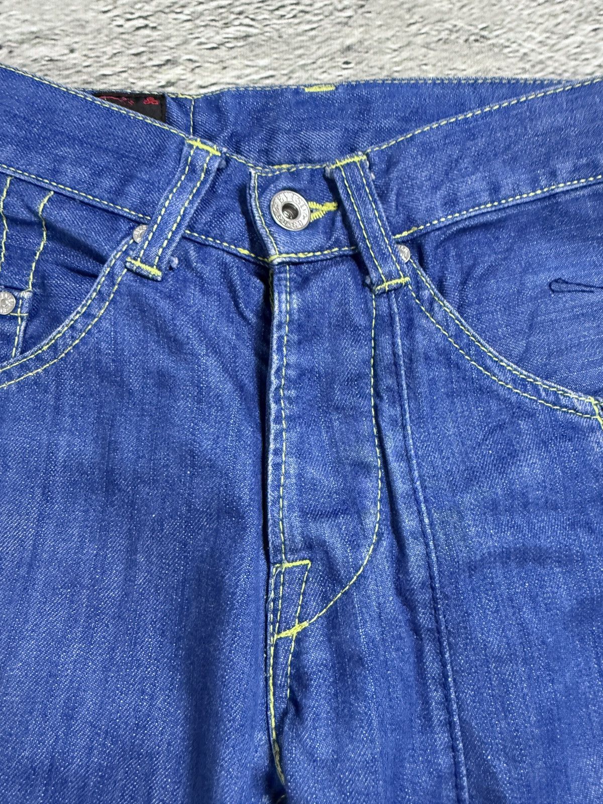 Evisu Evisu EU ED jeans vintage denim pants cargo baby blue Y2K Size 29" - 9 Thumbnail