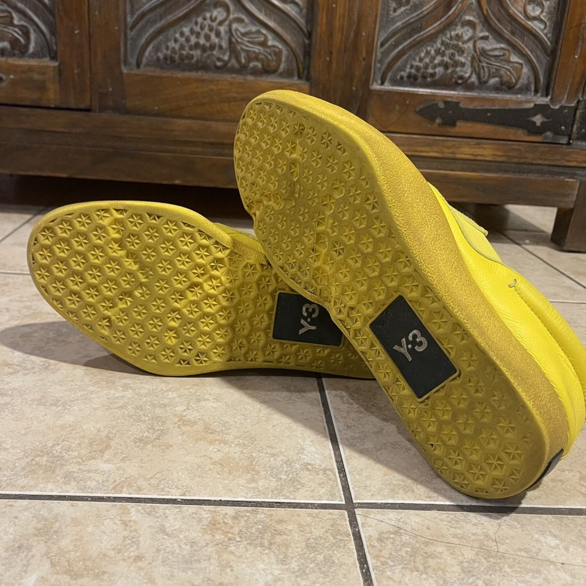 Y-3 Adidas Y-3 Tangutsu Yellow Logo Canvas Slip On Sneakers Size US 9.5 / EU 42-43 - 6 Thumbnail