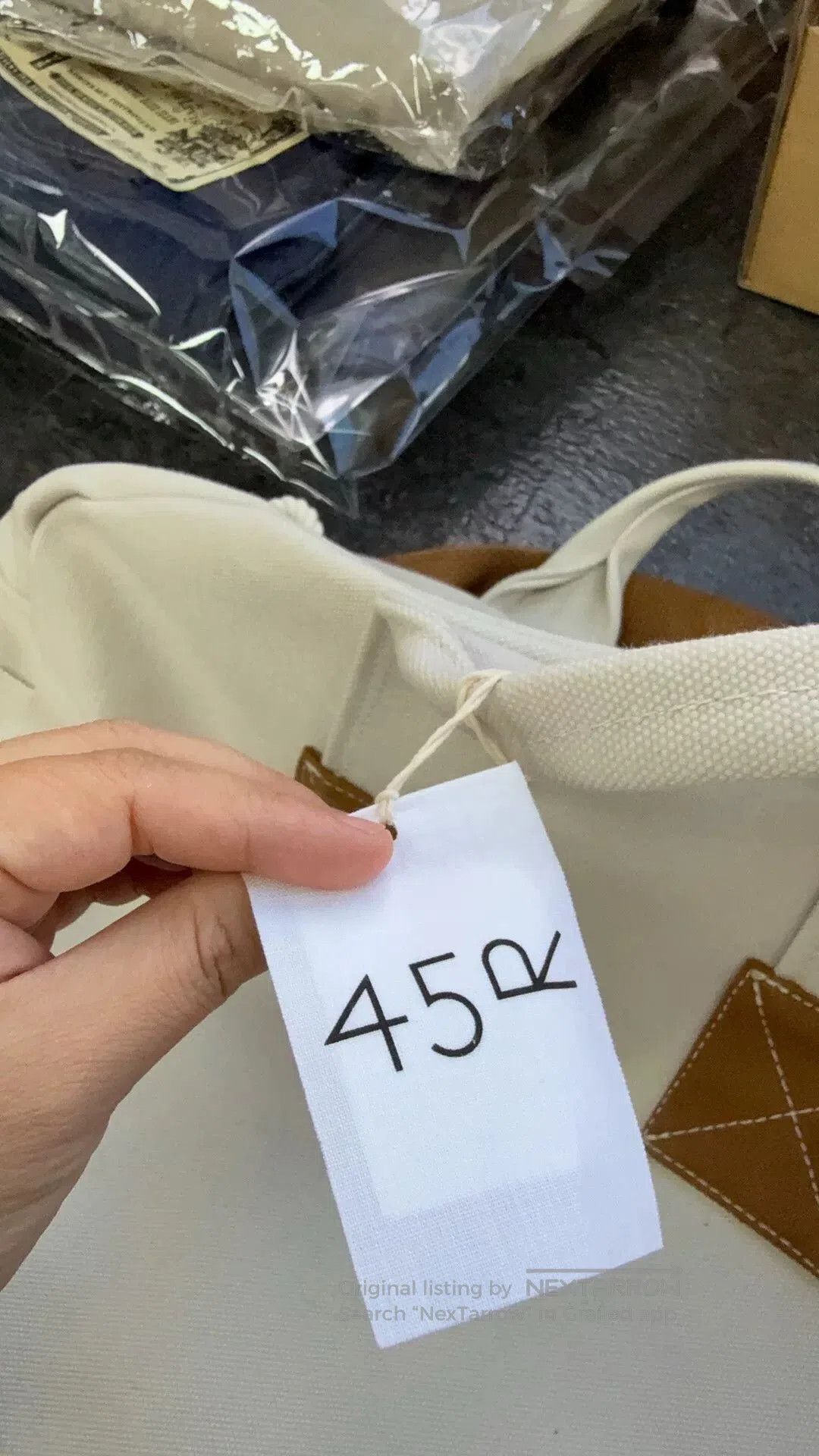 45rpm 45R Canvas Boston Tote Bag. Size ONE SIZE - 8 Thumbnail