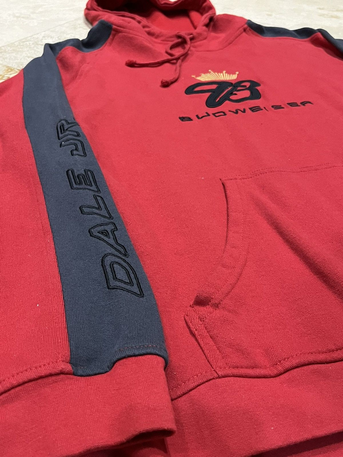 Budweiser × NASCAR × Vintage Y2K Budweiser Dale Jr NASCAR Hoodie Size US XL / EU 56 / 4 - 2 Thumbnail