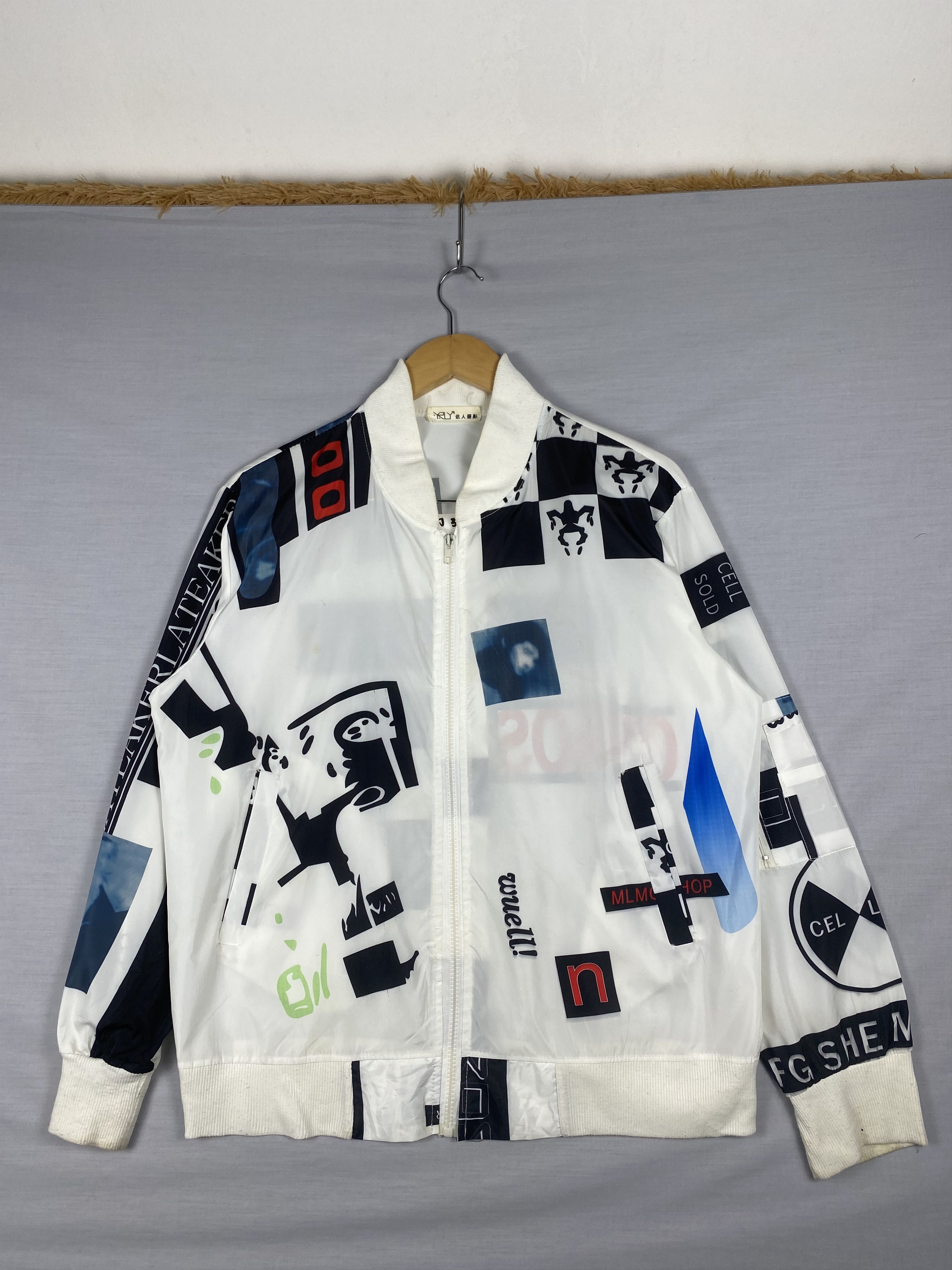 Japanese Brand Vintage Japanese Brand Many Art Zip Up Light Jacket Size US S / EU 44-46 / 1 - 1 Thumbnail