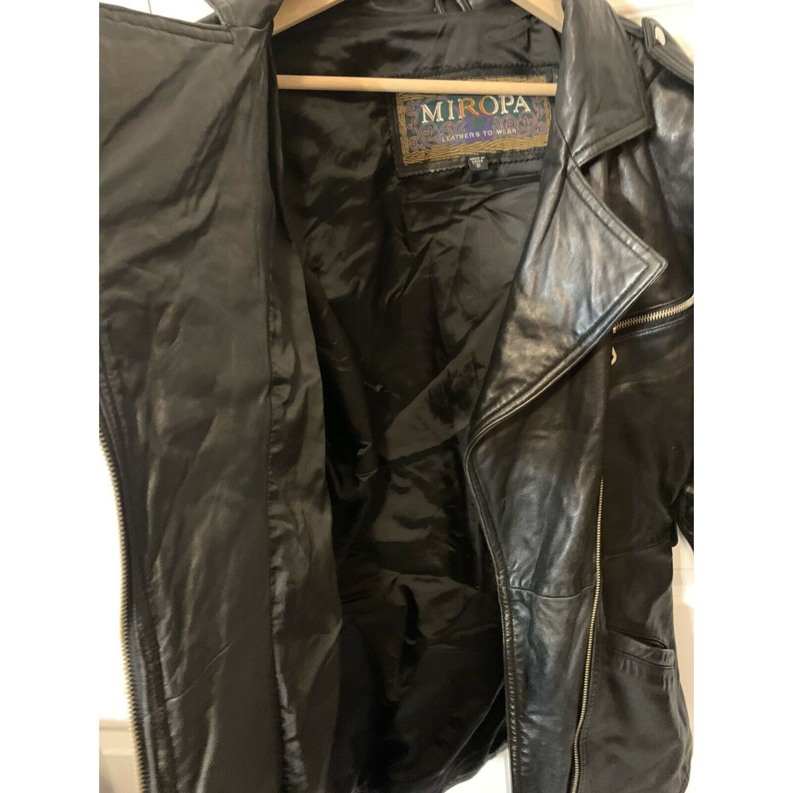 Vintage Vtg Miropa Black Leather Jacket Men’s Sz S Size US S / EU 44-46 / 1 - 8 Thumbnail