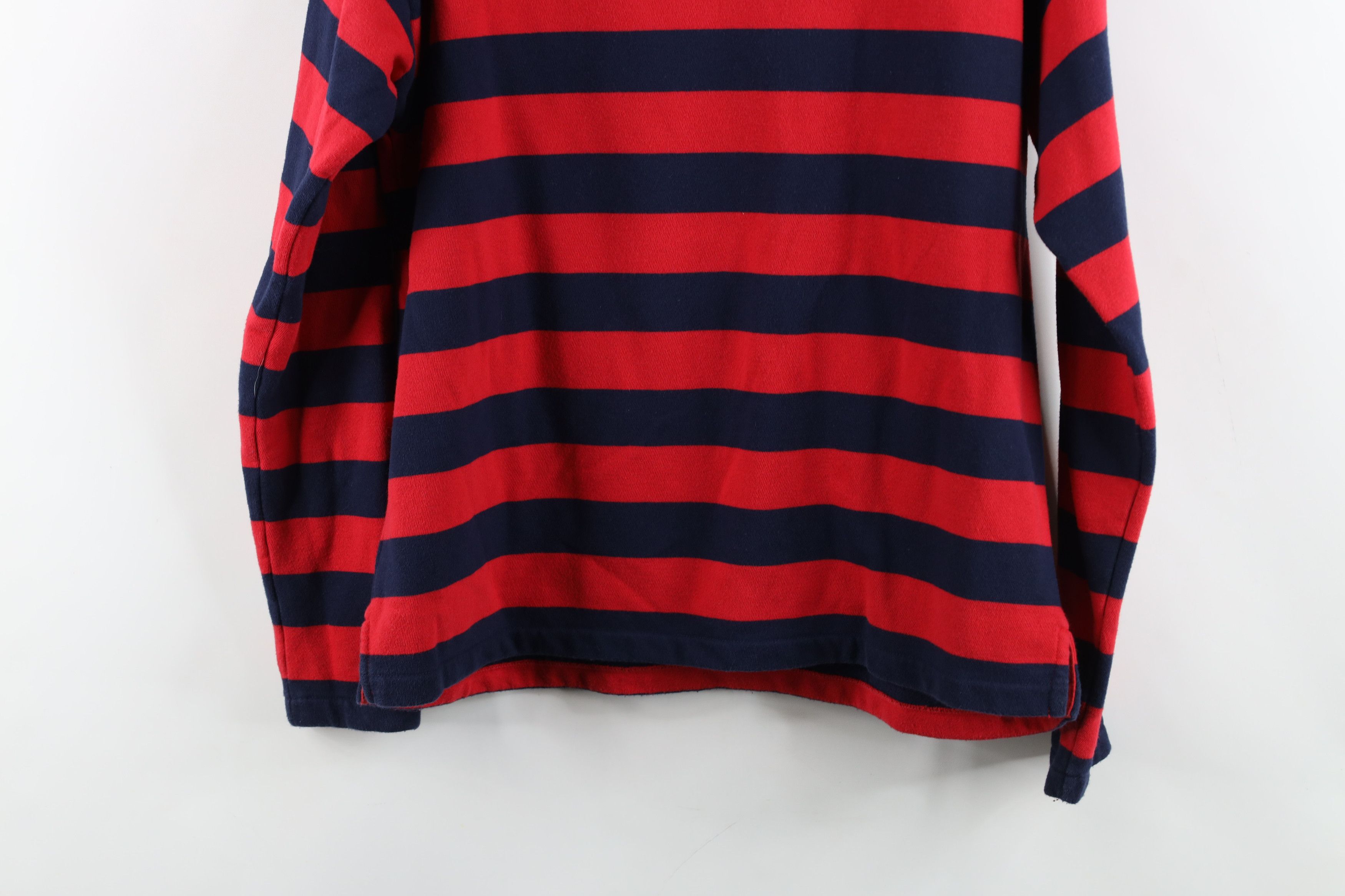 Ralph Lauren Vintage 90s Ralph Lauren Spell Out Striped Sweatshirt Red Size M / US 6-8 / IT 42-44 - 12 Thumbnail