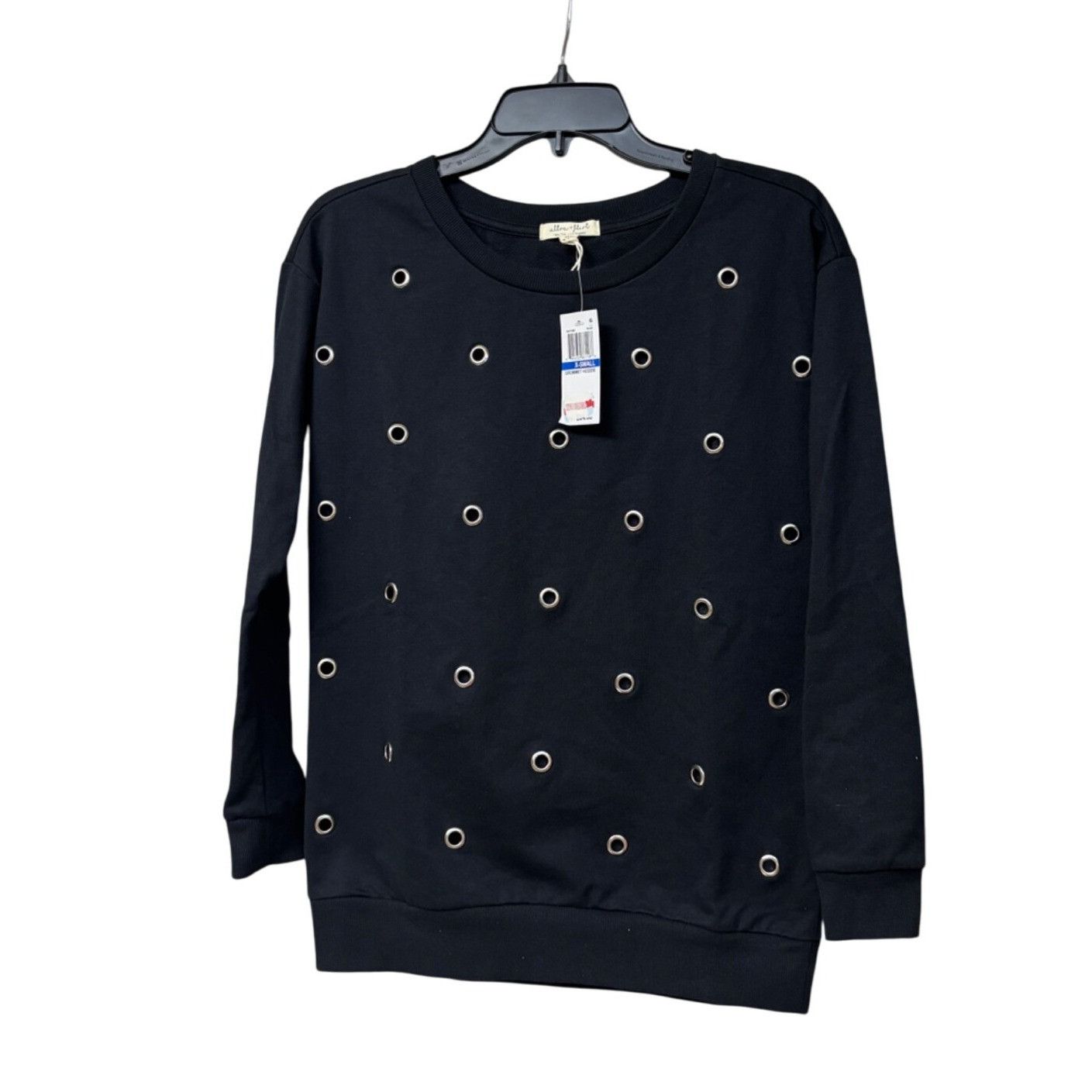 Other Ultra Flirt Grommet Embellished Sweatshirt, Black, XS Size XS / US 0-2 / IT 36-38 - 8 Thumbnail