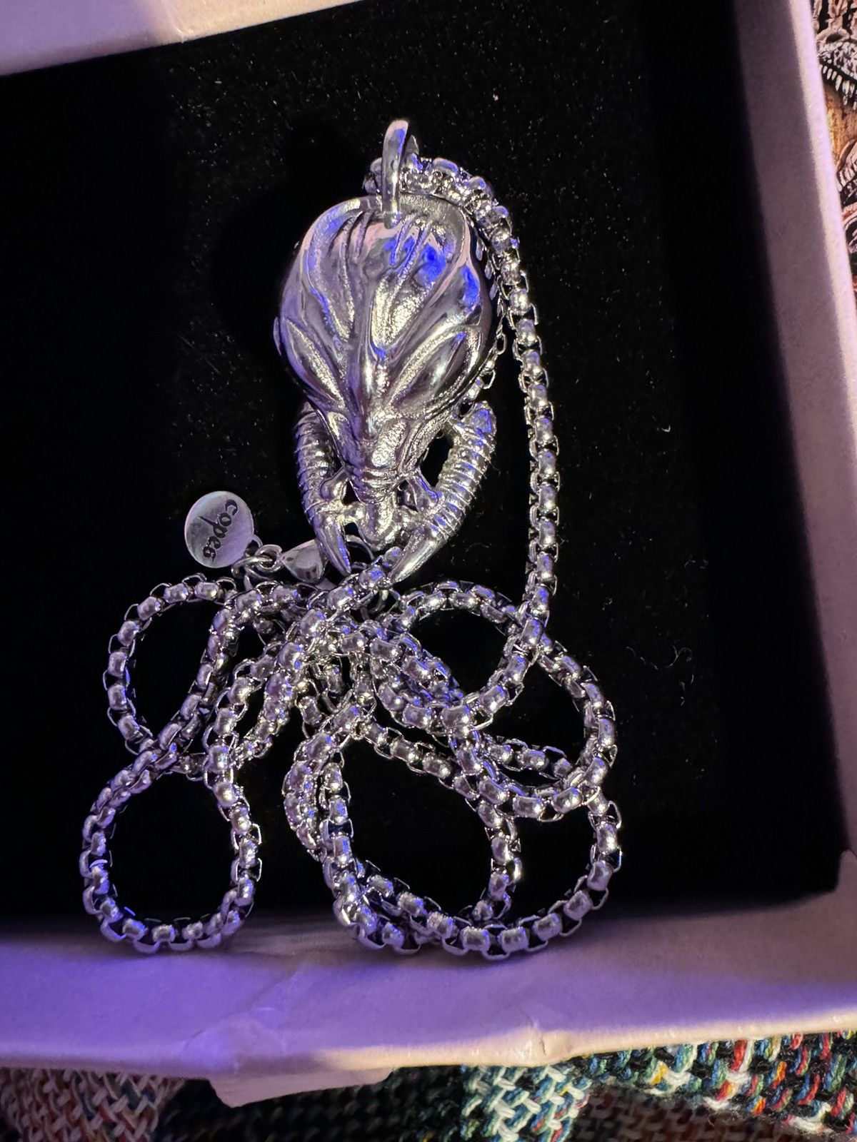 Copes copes Greytech Alien predator Necklace silver chain Size ONE SIZE - 8 Thumbnail