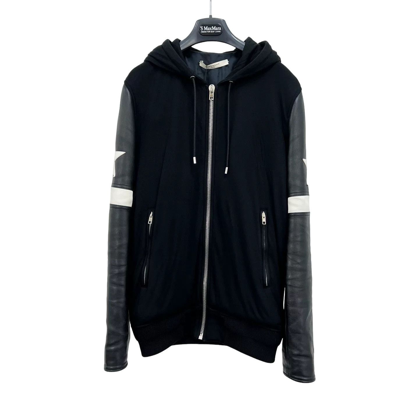 Givenchy Givenchy Star Leather Sleeve Zip Hoodie Jacket Size 46 Size US S / EU 44-46 / 1 - 1 Thumbnail