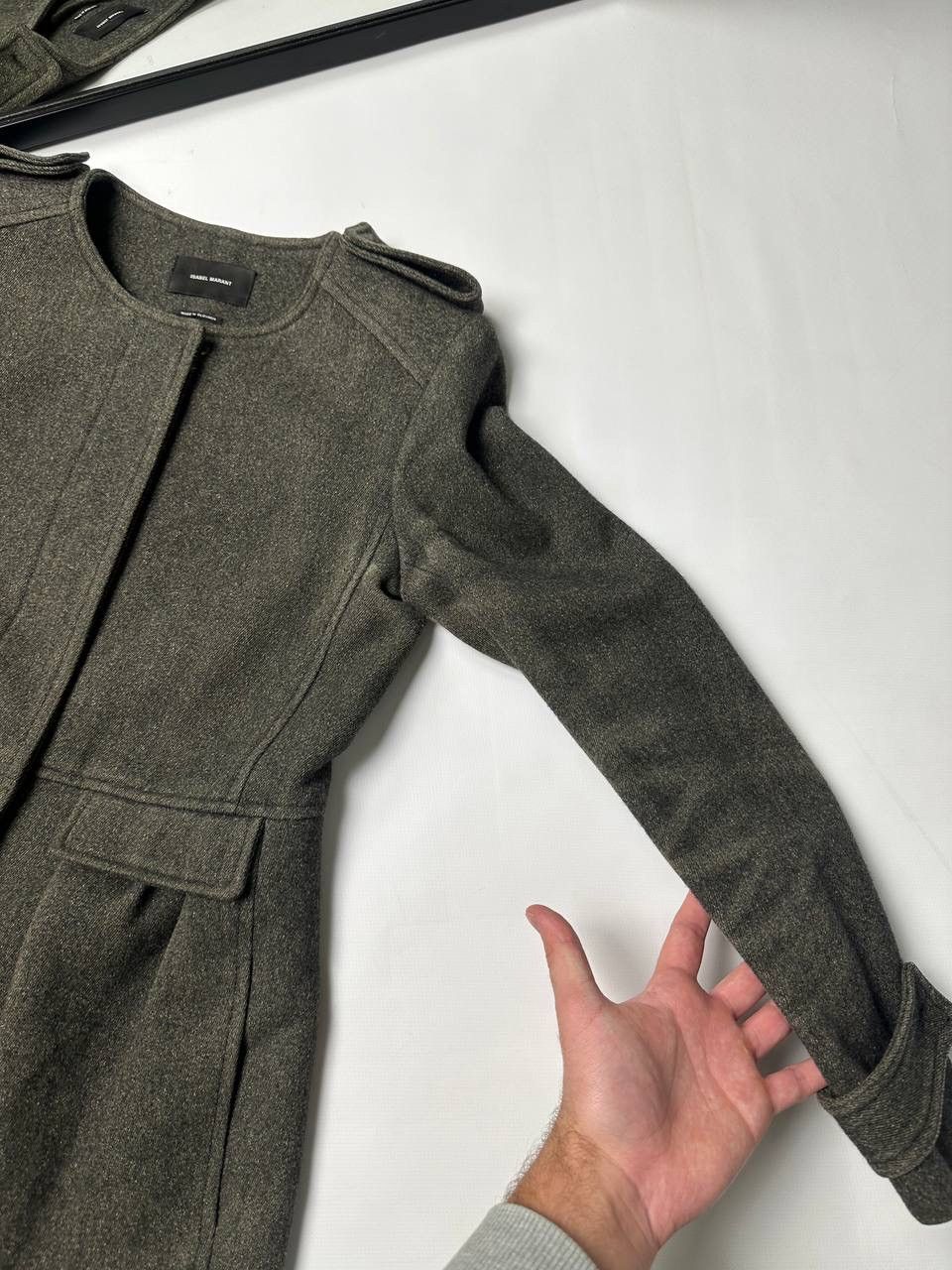 Isabel Marant Isabel Marant Design Sun Faded Wool Coat’s Army 38 Size Size ONE SIZE - 8 Thumbnail