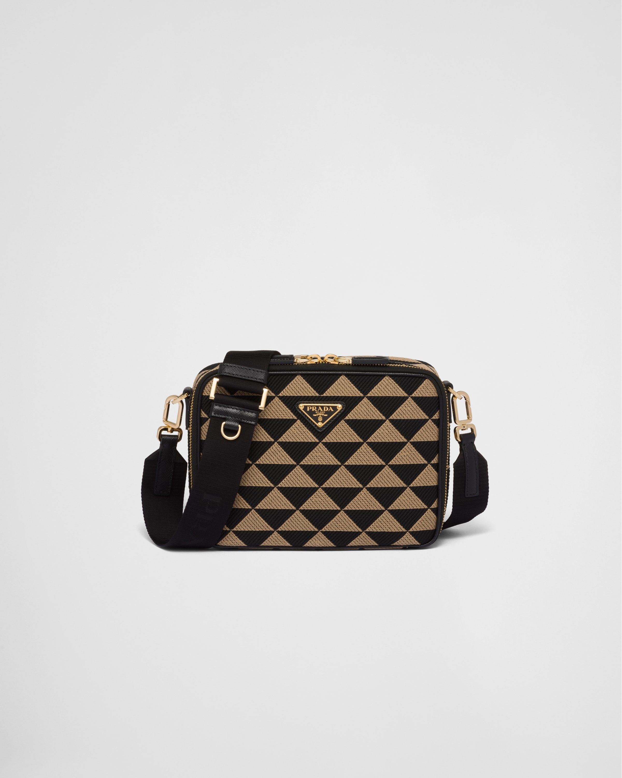 Prada o1bcso1str1025 Size: OS / Jacquard Symbole Bag Black/Beige Size ONE SIZE - 1 Thumbnail