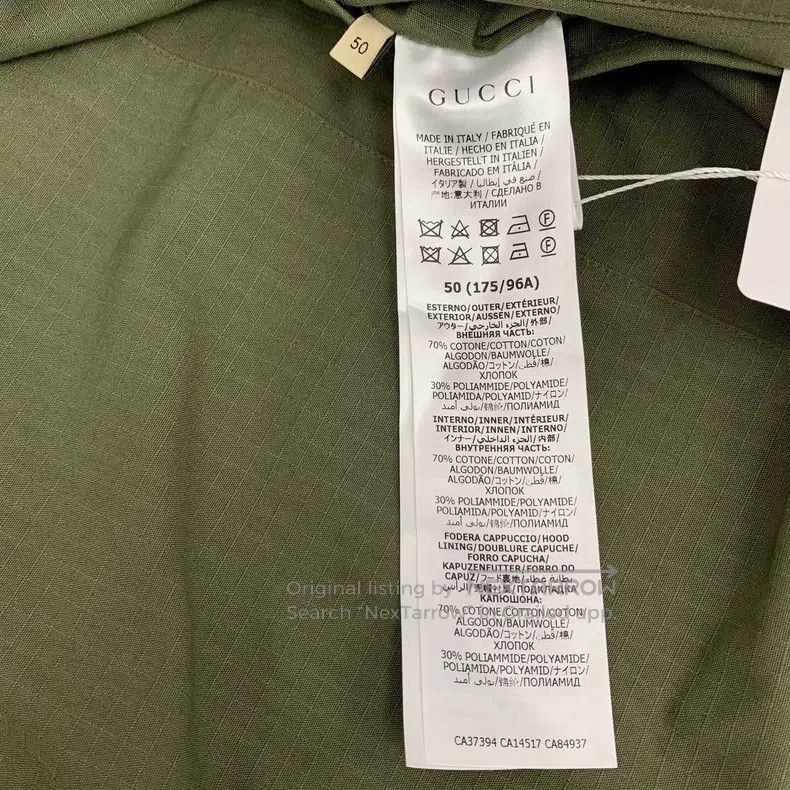 Gucci Gucci Colour block logo label embroidery cotton hooded lon Size US M / EU 48-50 / 2 - 8 Thumbnail