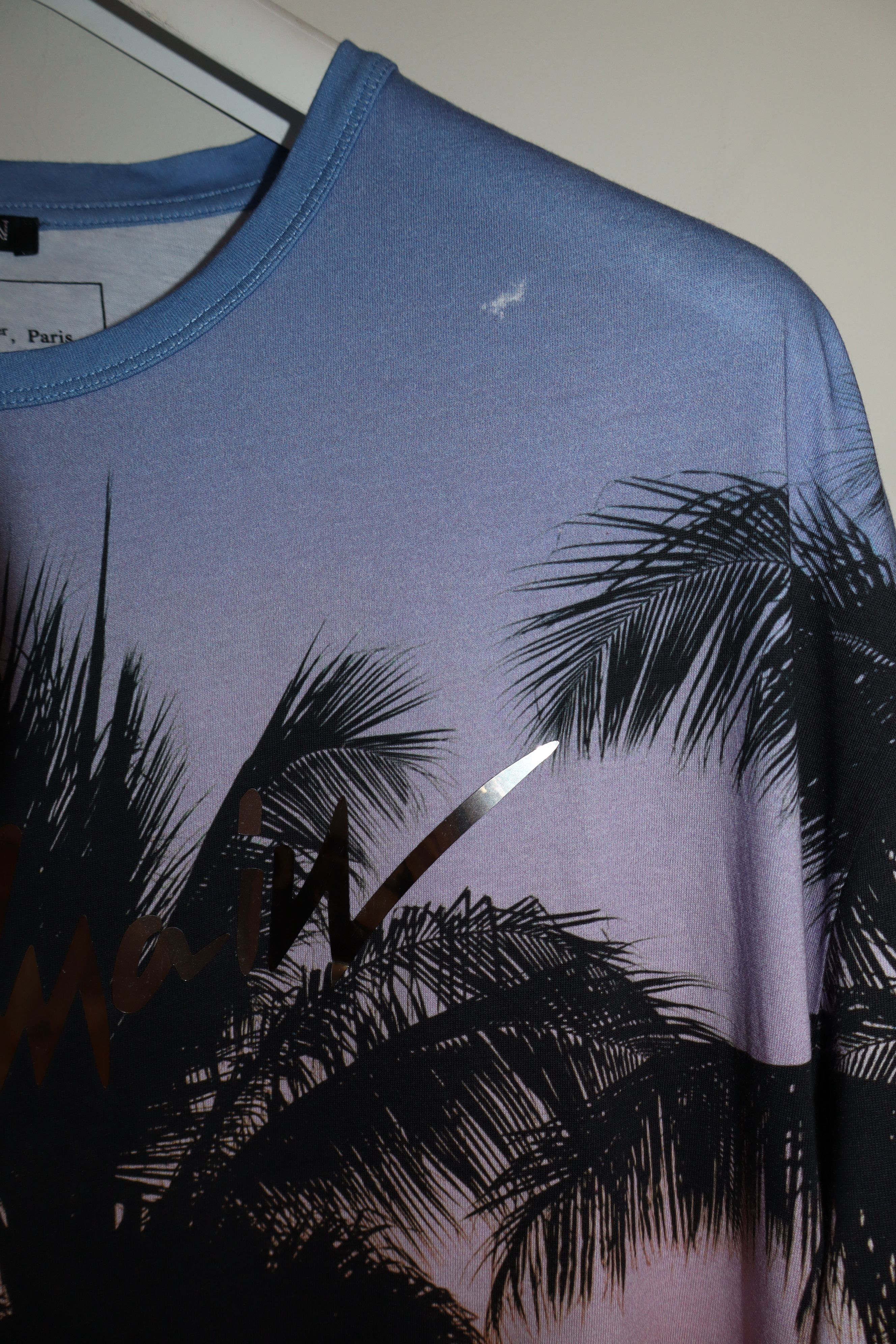 Balmain Palm print logo t-shirt Size US XXL / EU 58 / 5 - 2 Thumbnail