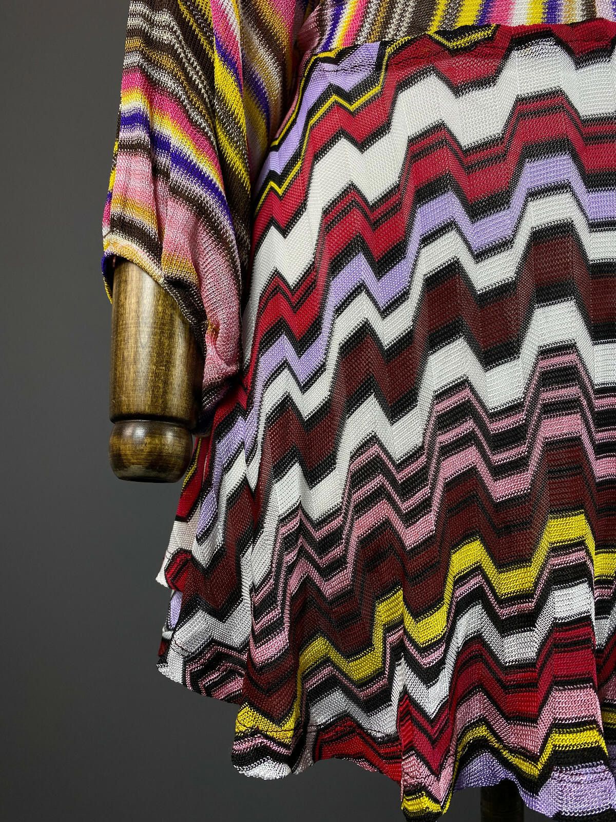 Pink Floyd Pinko Multicolor Stripe Viscose Mesh Sweater Blouse Size XS Size XS / US 0-2 / IT 36-38 - 7 Thumbnail