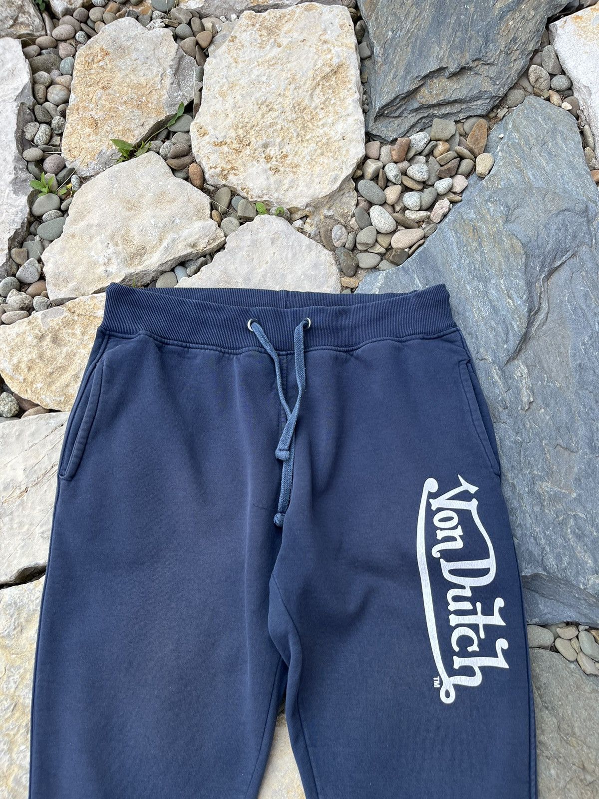 Vintage × Von Dutch Vintage Von Dutch y2k logo distressed navy sweatpants Size US 32 / EU 48 - 3 Thumbnail