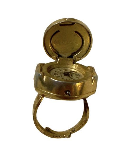 Other Sheffield Swiss Made Ring Watch Gold Tone Hinged Cover AS-IS Size ONE SIZE - 7 Thumbnail