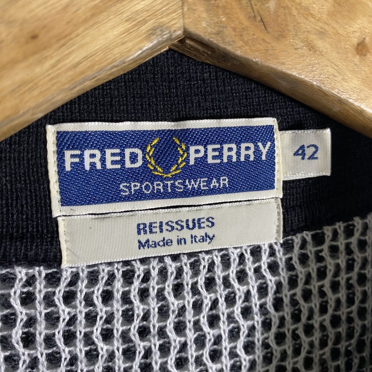 Fred Perry Fred Perry Reissues Knitted Polo, Black & White Size US XS / EU 42 / 0 - 11 Thumbnail