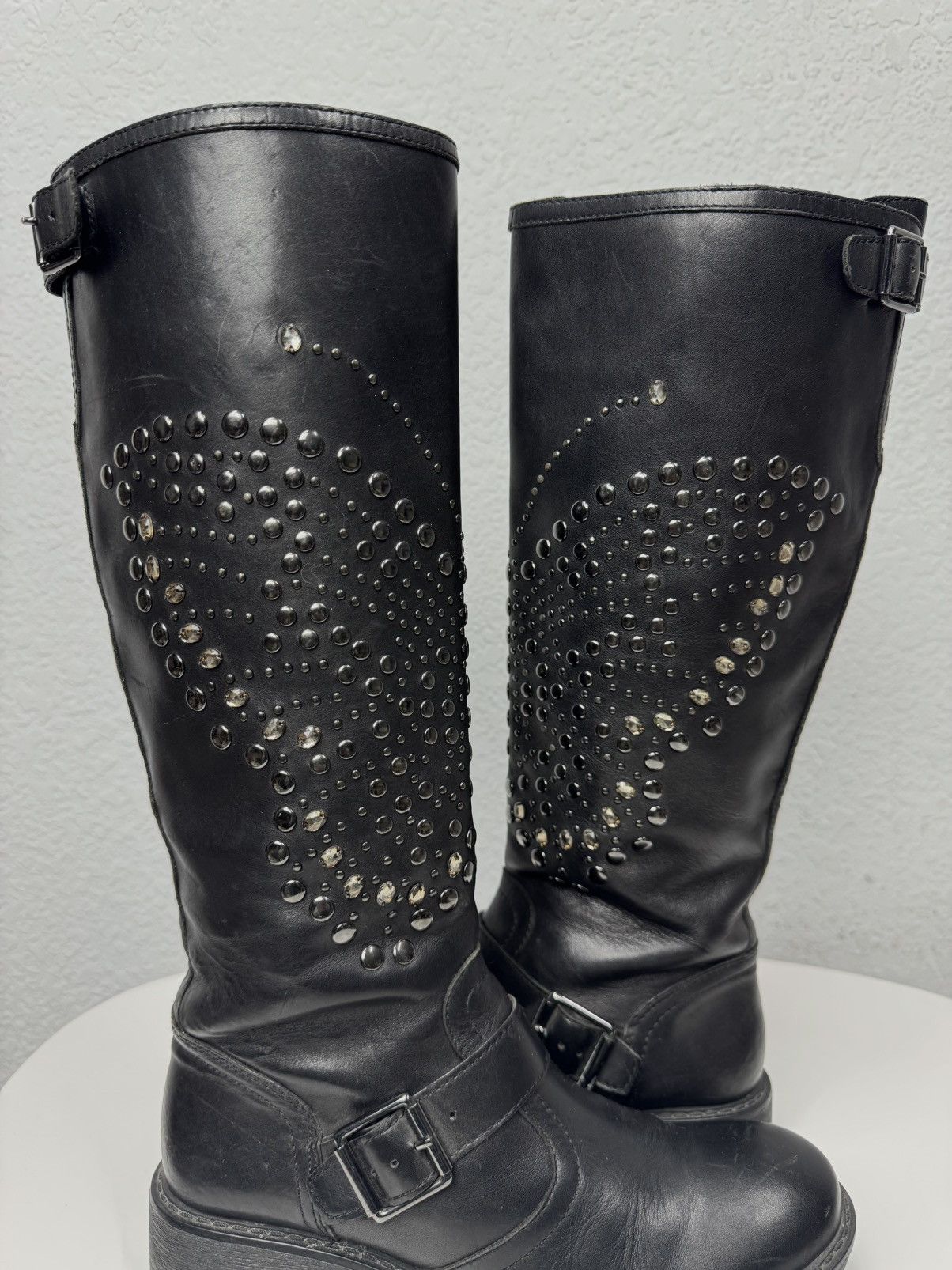 ASH Vintage Leather High Heel Boots Avantgarde Gothic Y2K Guidi Size US 6 / IT 36 - 11 Thumbnail