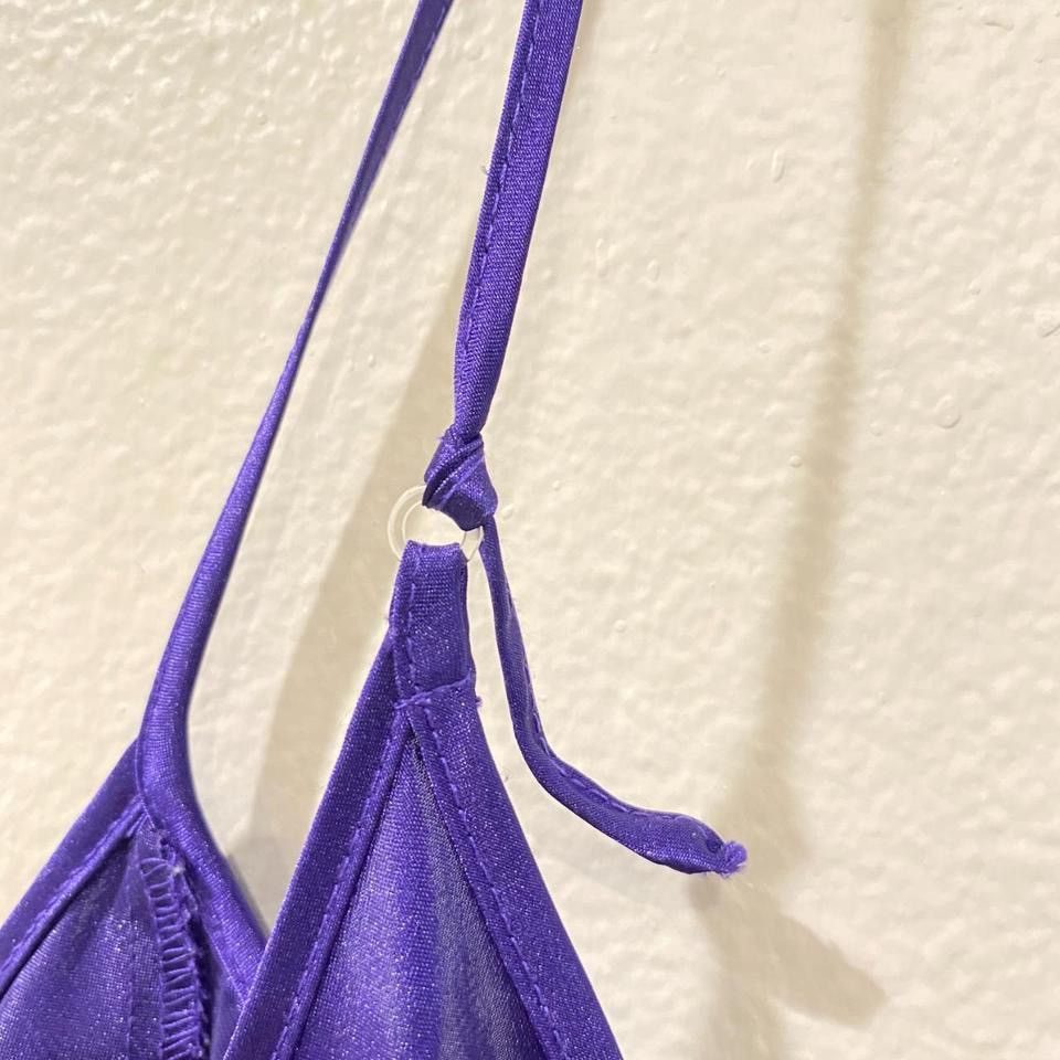 Vintage Frederick's of Hollywood Rich Purple Slip Dress Size S / US 4 / IT 40 - 6 Thumbnail