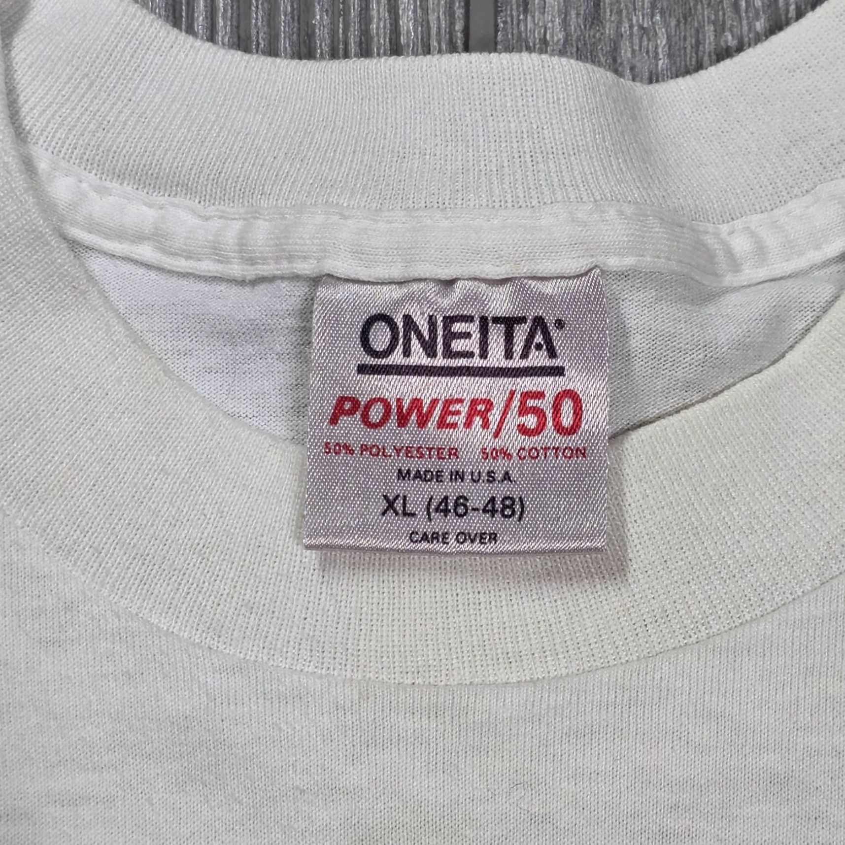 Vintage VINTAGE Oneita T Shirt Adult XL Support Our Troops Desert Storm 1991 USA Made White Cotton Navy Army Marines Mens XL Shirt Size US XL / EU 56 / 4 - 4 Thumbnail