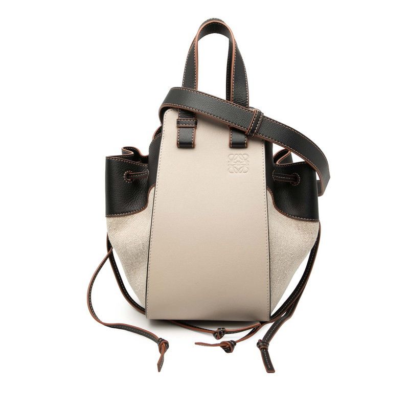 Loewe Loewe Hammock Small Leather 2Way Bag Leather Shoulder Bag Duty Free For Usa in Beige, Women's