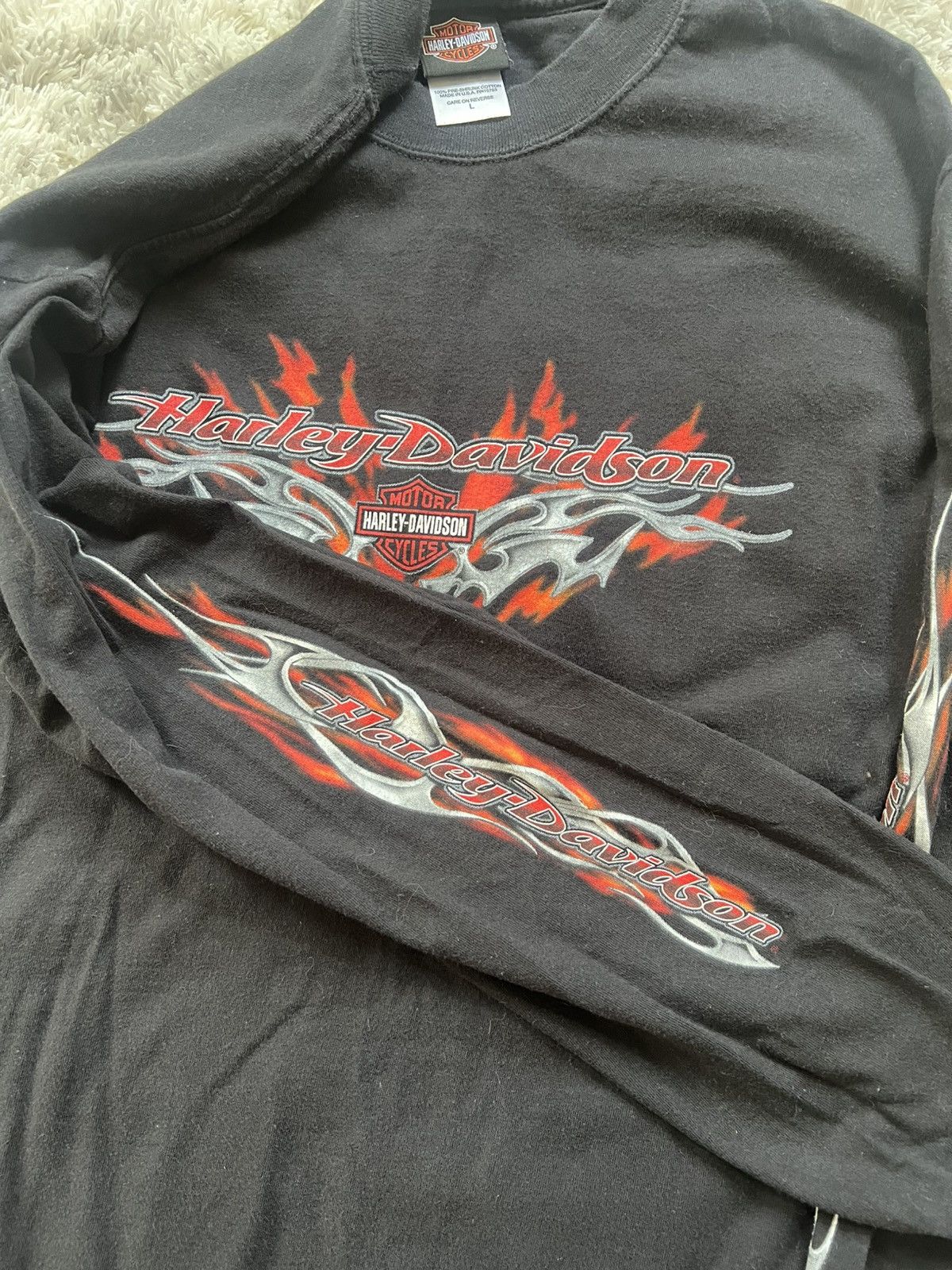 Harley Davidson Harley Davidson New York Biker Flames Longsleeve Size US L / EU 52-54 / 3 - 5 Thumbnail