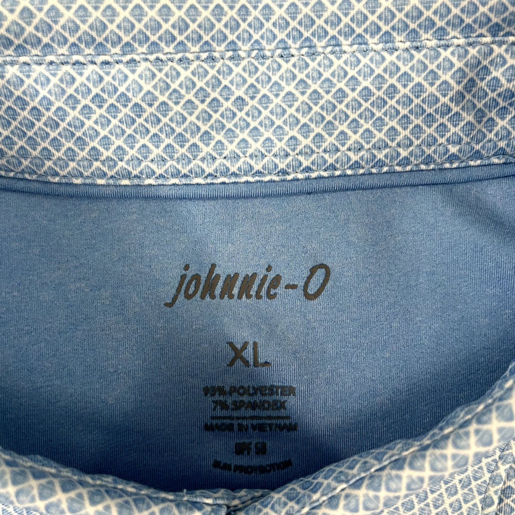 johnnie-O JOHNNIE-O Polo Shirt Men XL Blue White Geometric Performance Golf Sport Polo Shirt Men XL Blue White Geometric Performance Golf Sport Size US XL / EU 56 / 4 - 3 Thumbnail