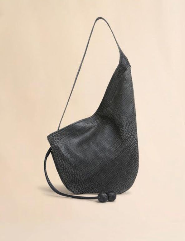 Marni o1w1db10326 Size: OS/Small Crocodile Print Hobo Bag in Black Size ONE SIZE - 1 Thumbnail