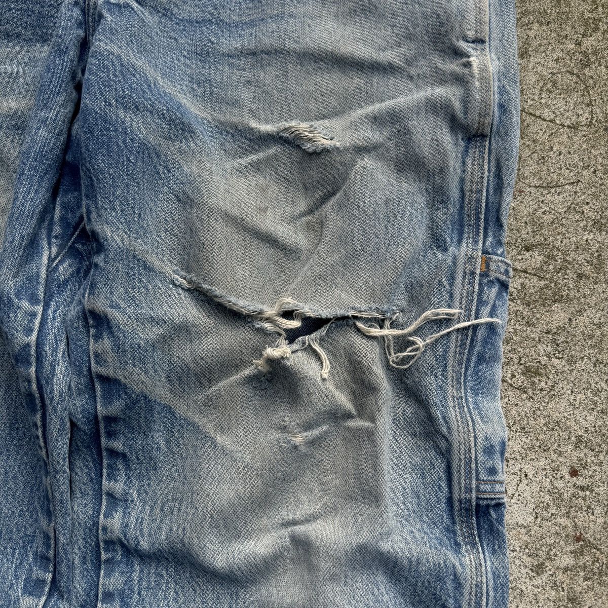 Vintage 90s Faded Thrashed Distressed Workwear Jeans ERD Grunge Size US 34 / EU 50 - 11 Thumbnail