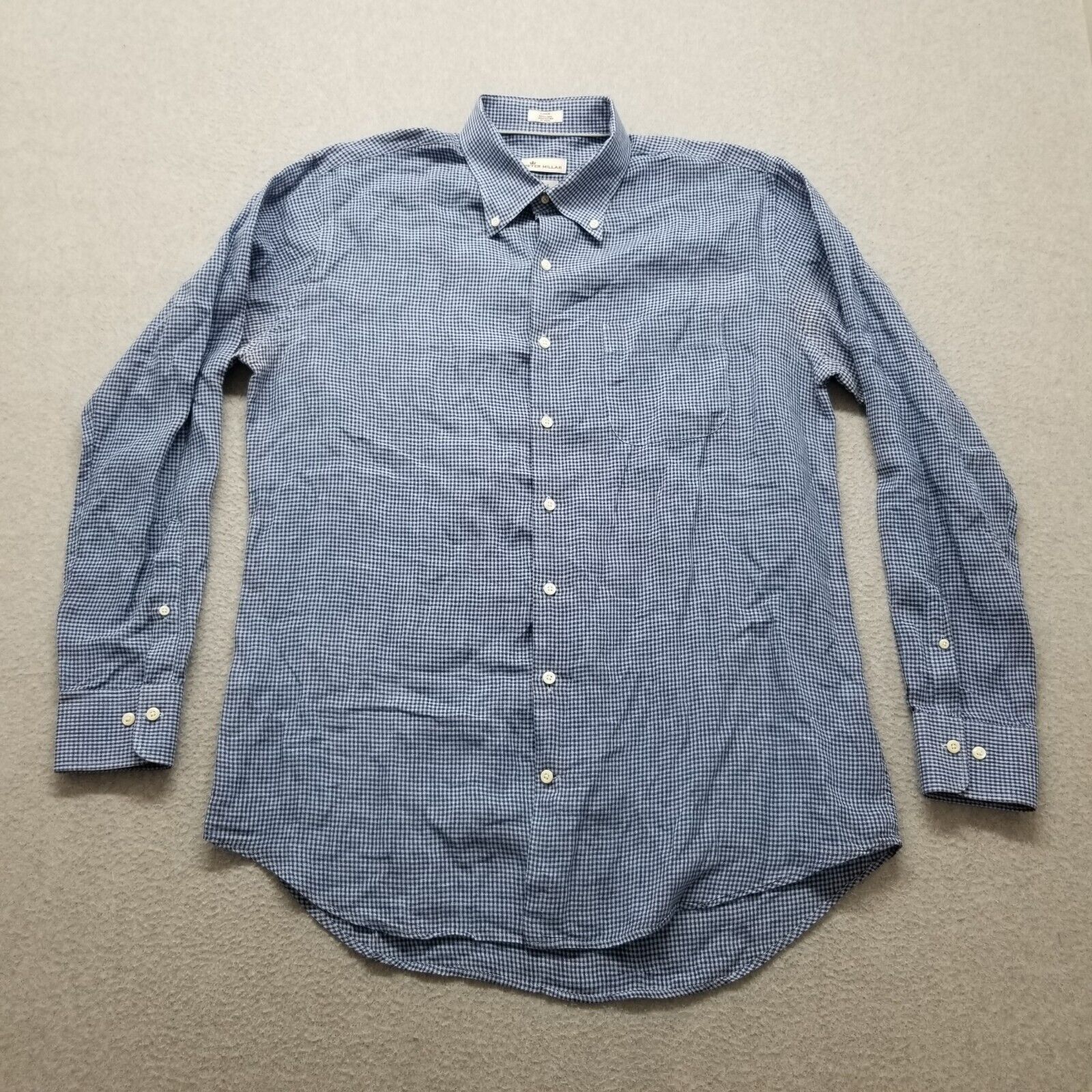 Peter Millar Peter Millar Shirt Mens L Button Up Long Sleeve 100% Linen Size US L / EU 52-54 / 3 - 1 Thumbnail