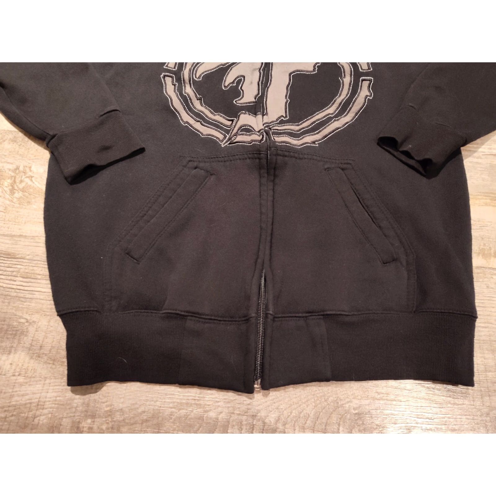 Vintage FF Motorcycle Full Zip Hoodie Skulls Hood Zip Size Small Black Maxi? Size US S / EU 44-46 / 1 - 2 Thumbnail