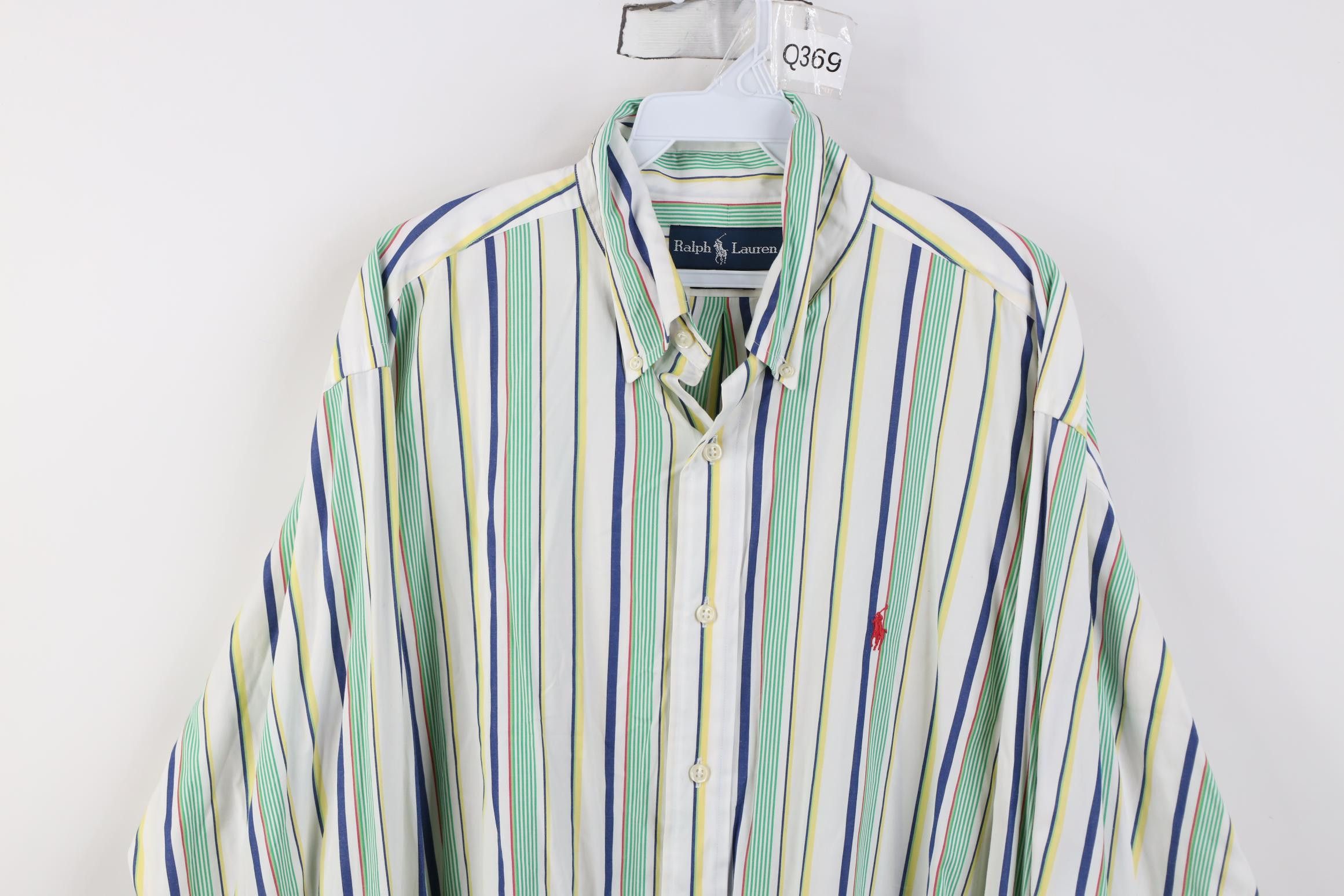Polo Ralph Lauren Vintage 90s Ralph Lauren Striped Collared Button Down Shirt Size US L / EU 52-54 / 3 - 2 Thumbnail