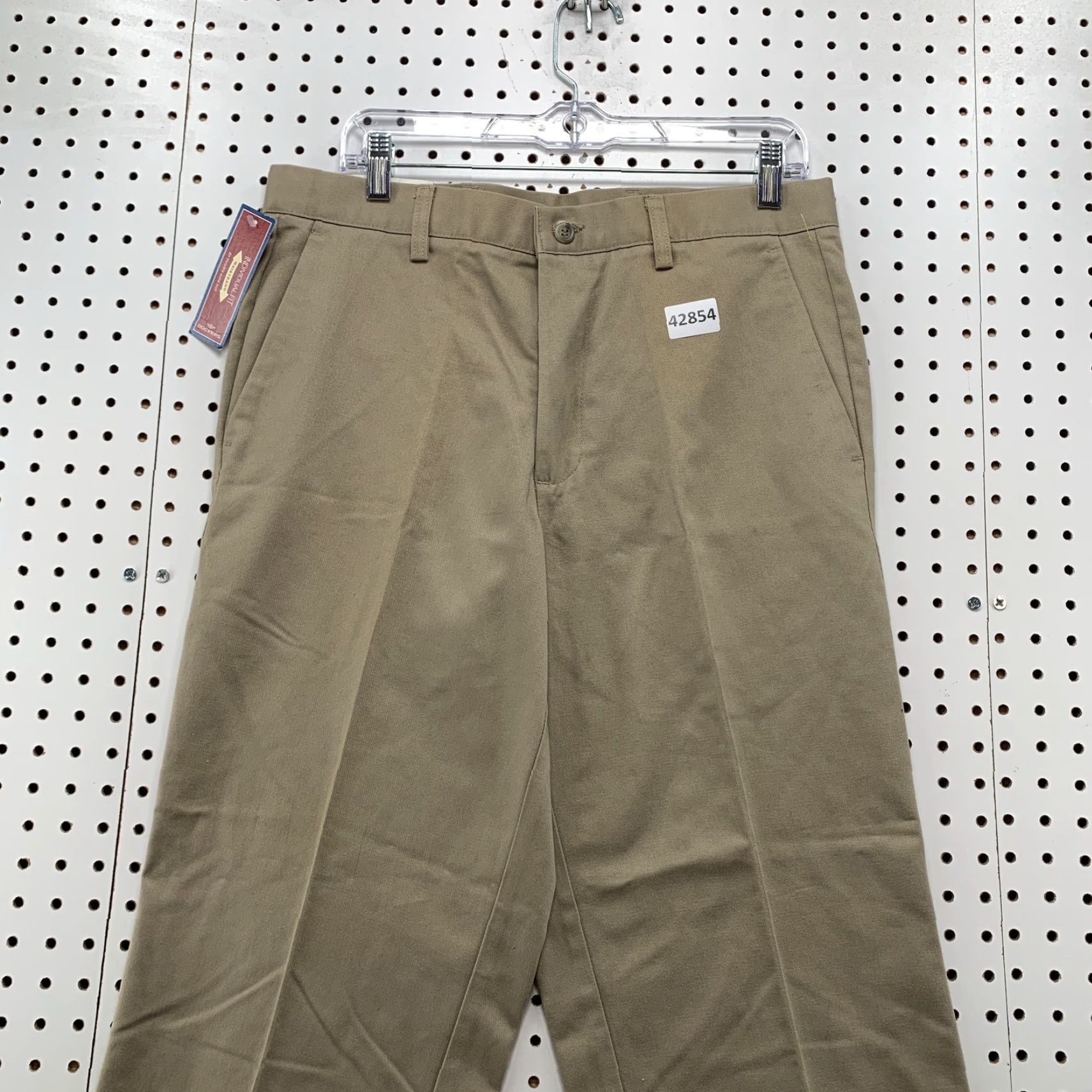 Dockers VINTAGE? No — Dockers Khaki Chino Pants, 33x30, Brown, Straight Leg, Men, - Dockers Brand, Khaki Chino, NWT, Flat Front, Cotton, Casual Wear Size US 33 - 2 Thumbnail