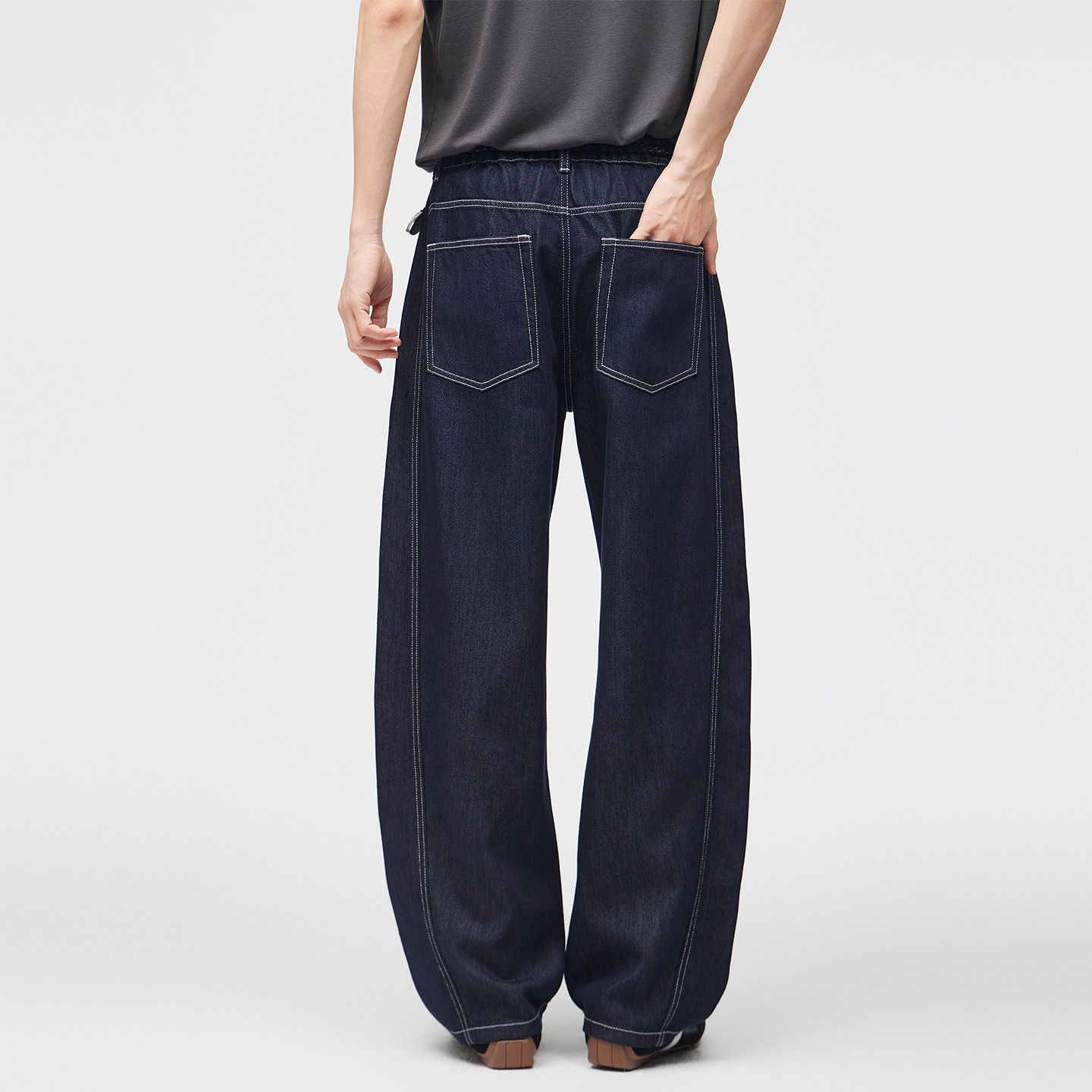 Vintage Men's American-style loose wide-leg casual curved jeans Size US 32 / EU 48 - 4 Thumbnail