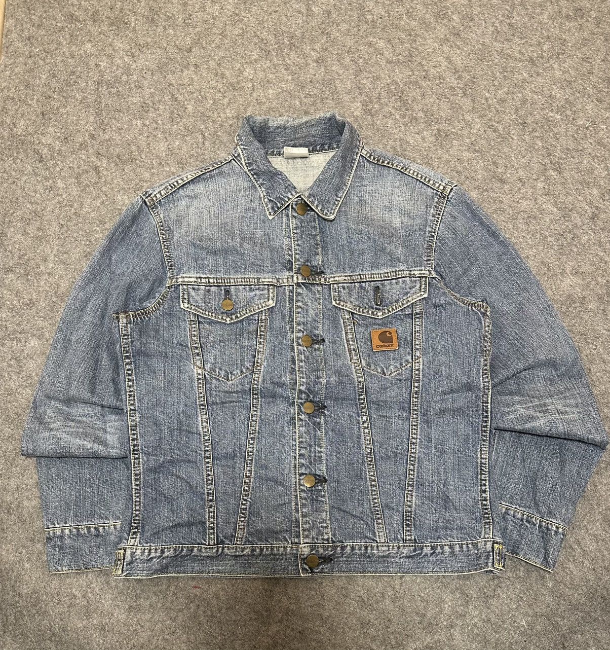 Carhartt vintage 90s Carhartt denim trucker jacket. Size US XL / EU 56 / 4 - 1 Thumbnail