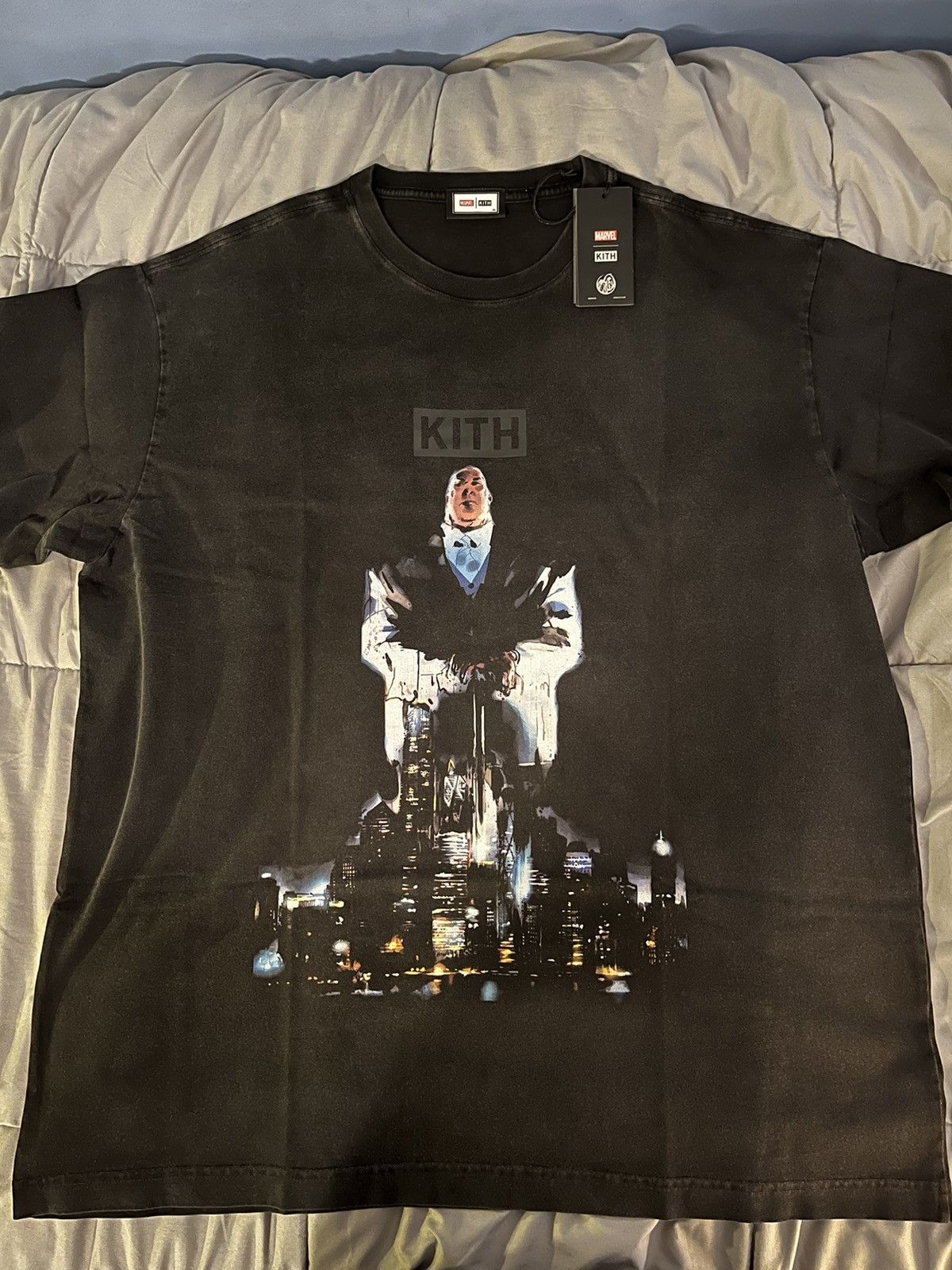 KITH × MARVEL キングピン Vintage T #S Kith x Marvel Kingpin Vintage Tee Black Men's - SS24 - US