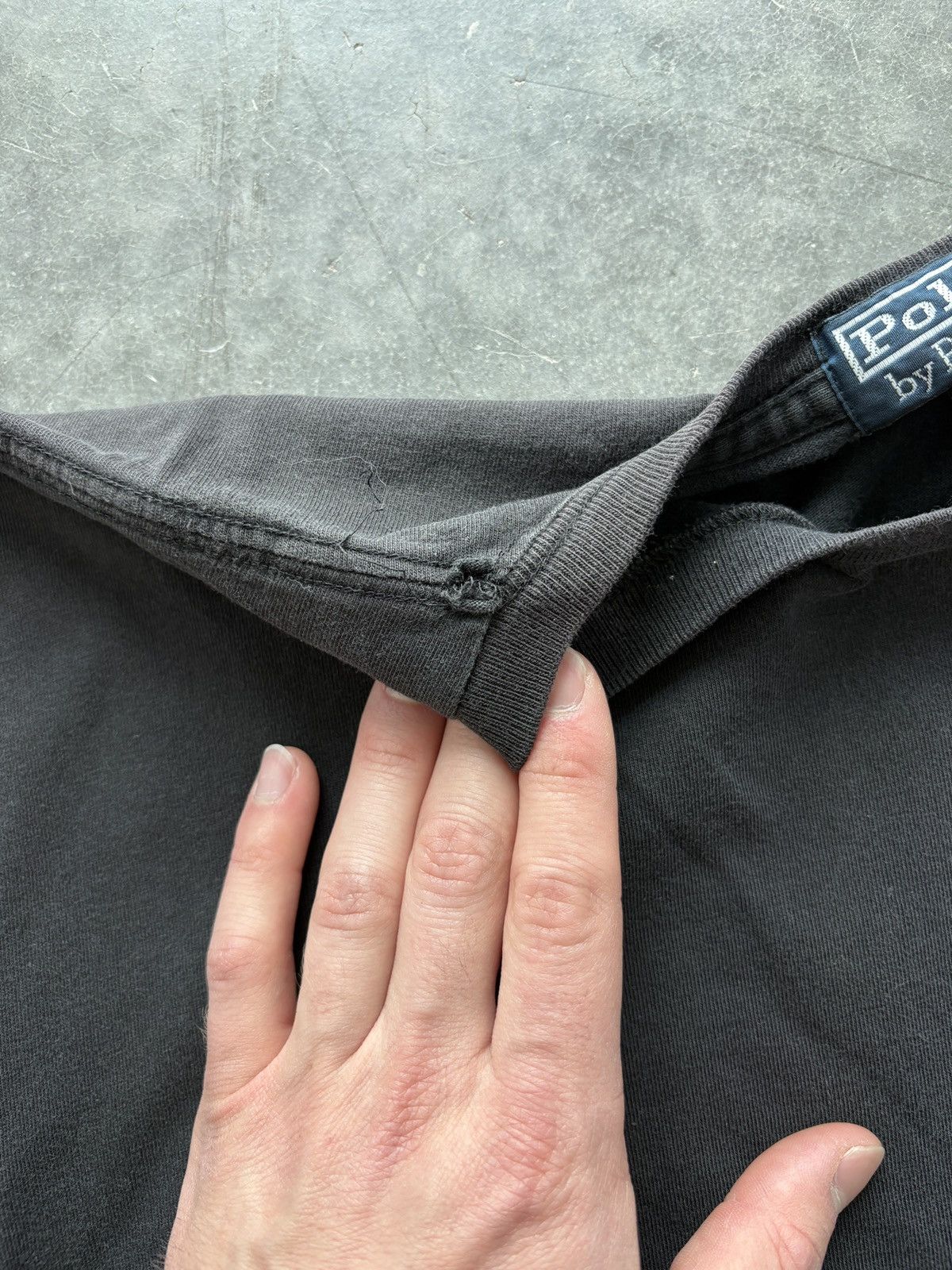 Polo Ralph Lauren Vintage Y2K Polo Ralph Lauren Pocket Tee Faded Black Size US M / EU 48-50 / 2 - 6 Thumbnail