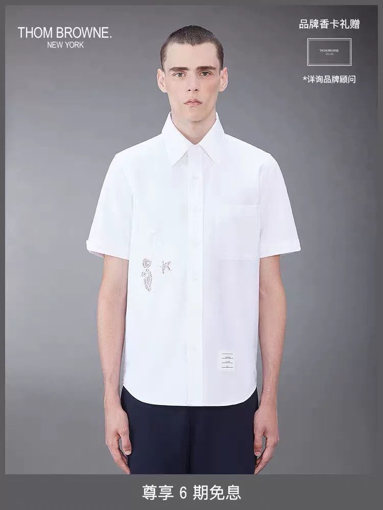 Thom Browne New Thom Browne Casual Button-Down Shirt Size US M / EU 48-50 / 2 - 1 Thumbnail