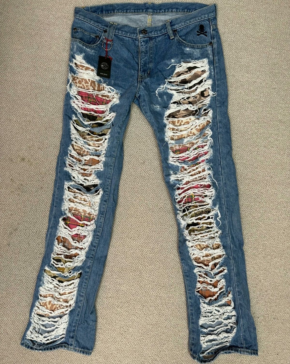 Roen Roen Japan Distressed Double Layer Jeans Size US 34 / EU 50 - 1 Thumbnail