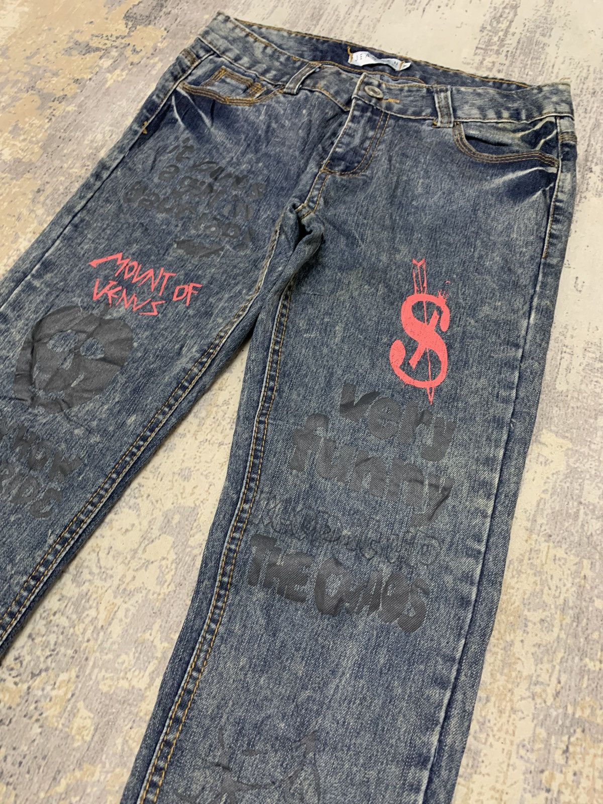 Hysteric Glamour × If Six Was Nine × Seditionaries Seditionaries Acid Wash Jeans Punk Style Jeans 27x29.5 Size 27" / US 4 / IT 40 - 6 Thumbnail
