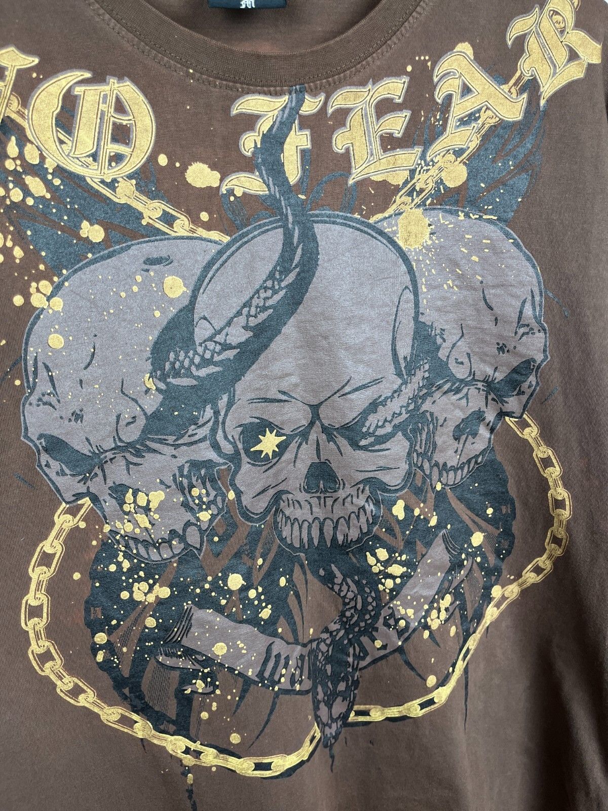 No Fear Vintage No Fear Skulls Chain Men's Long Sleeve T-shirt Y2K Size US M / EU 48-50 / 2 - 4 Thumbnail