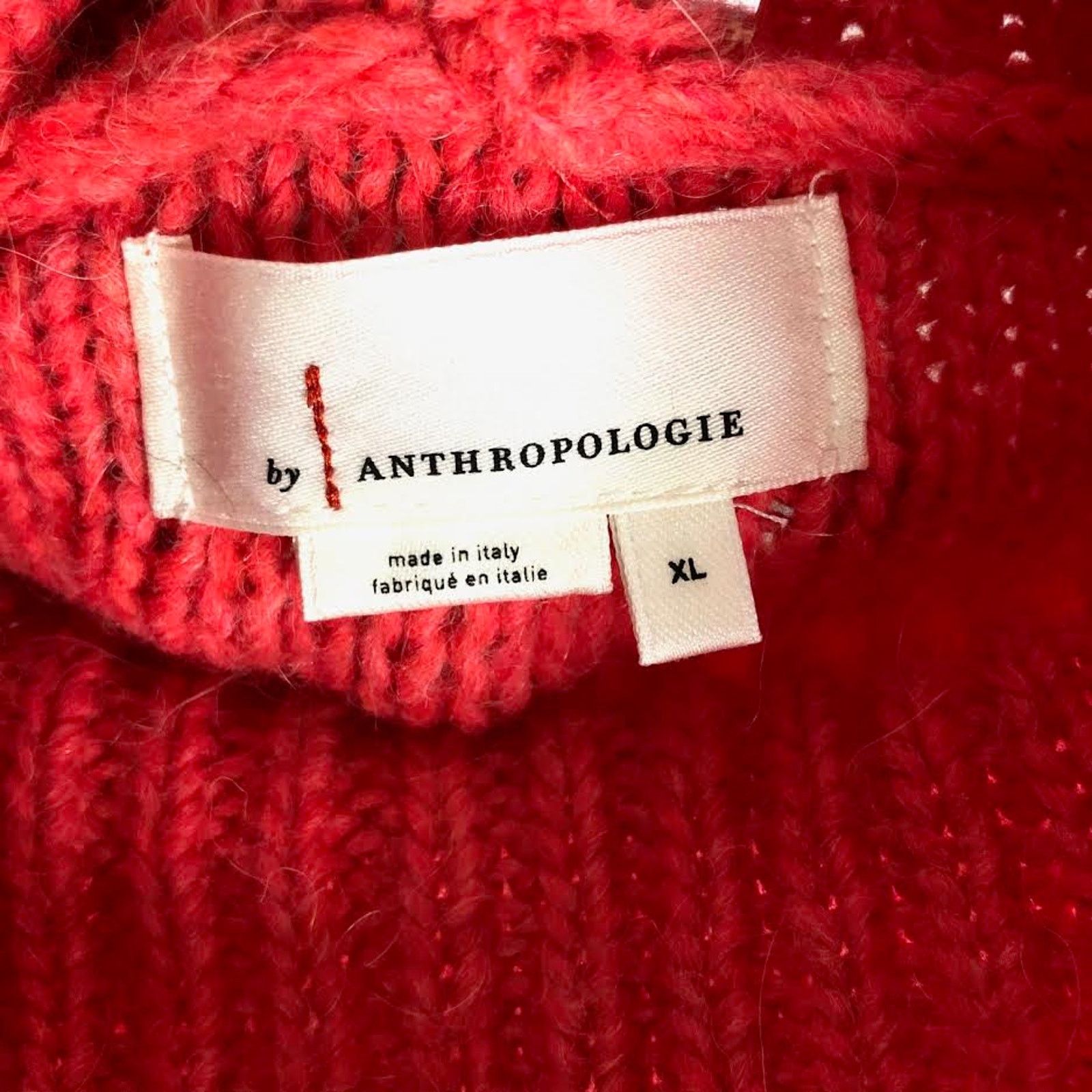 Anthropologie Anthropologie Lottie Sweater Coral Turtleneck Chunky Knit Size US XL / EU 56 / 4 - 3 Thumbnail