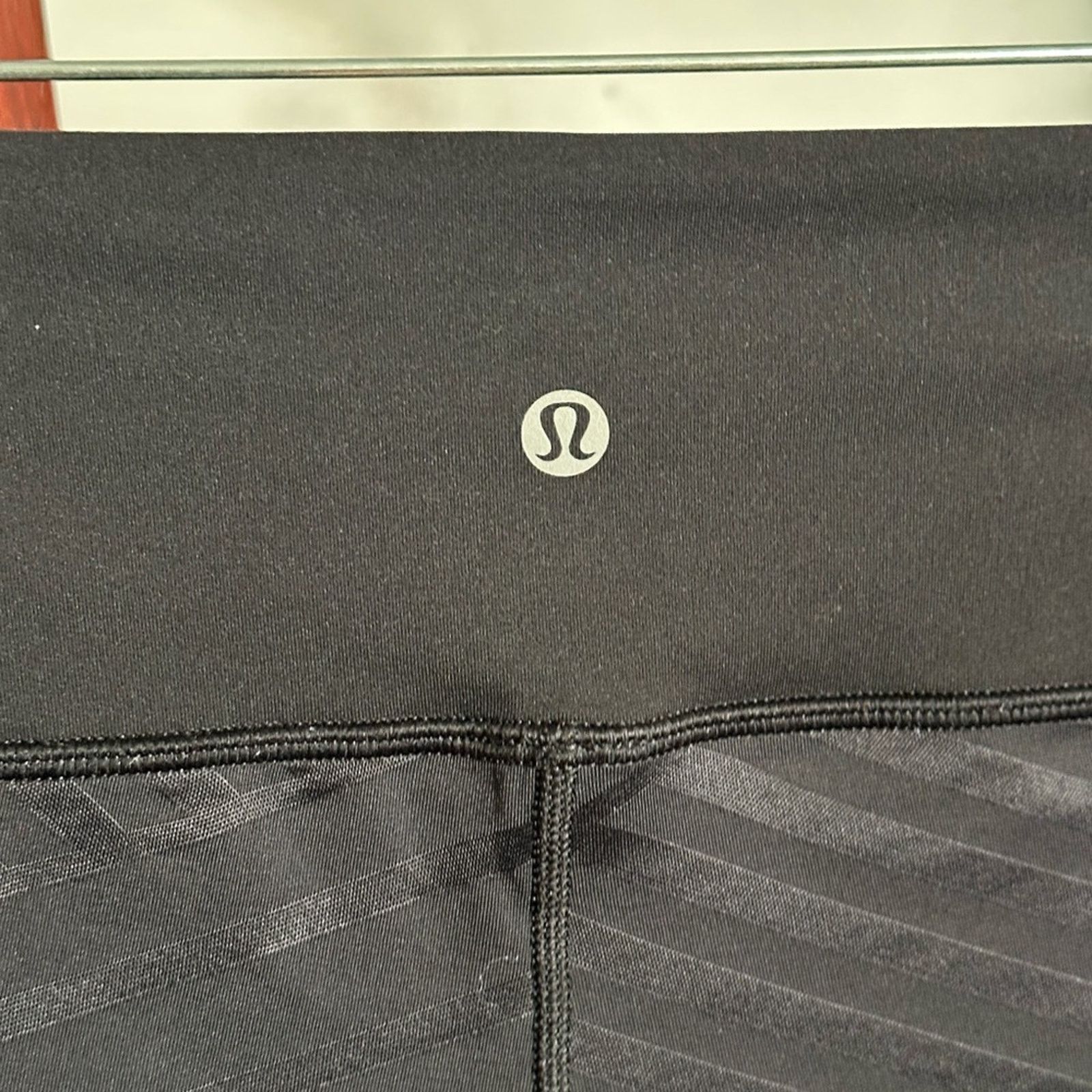 Lululemon Lululemon Athletica Black Cropped Striped Leggings Size 29" - 3 Thumbnail