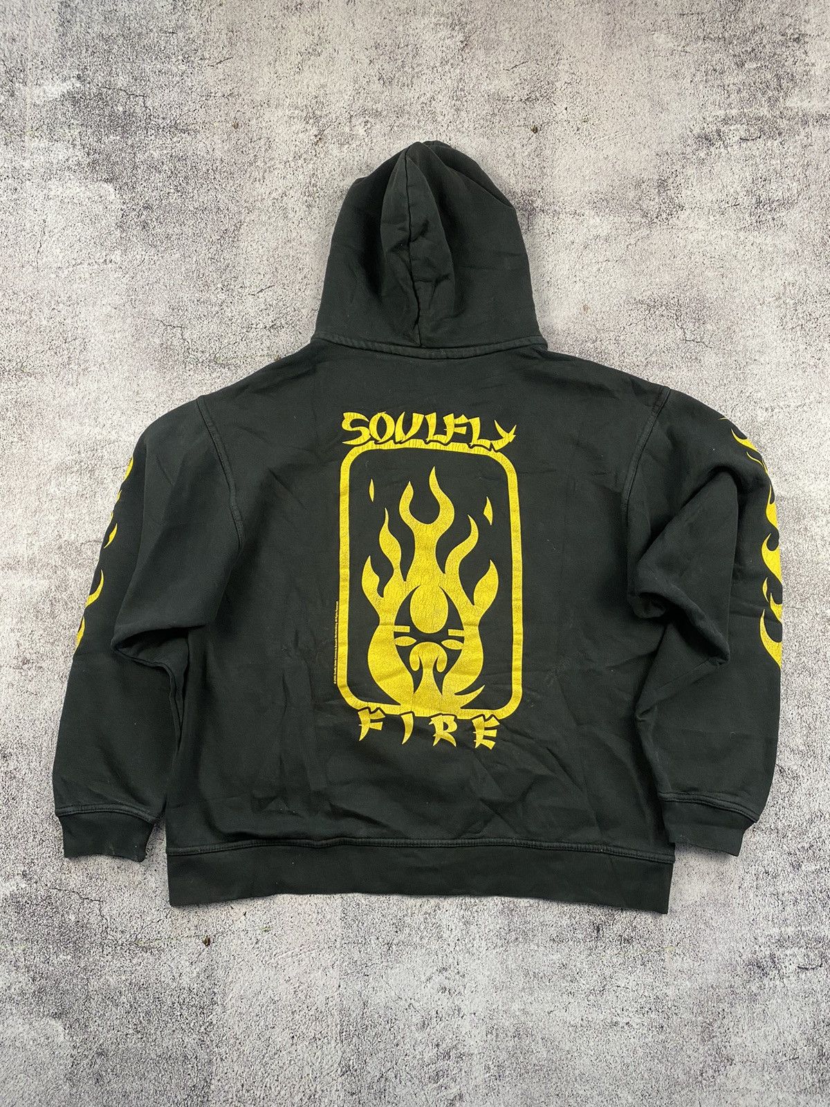 Band Tees Vintage 2005 Soulfly Fire Y2k full zip metal band hoodie Size US XL / EU 56 / 4 - 7 Thumbnail