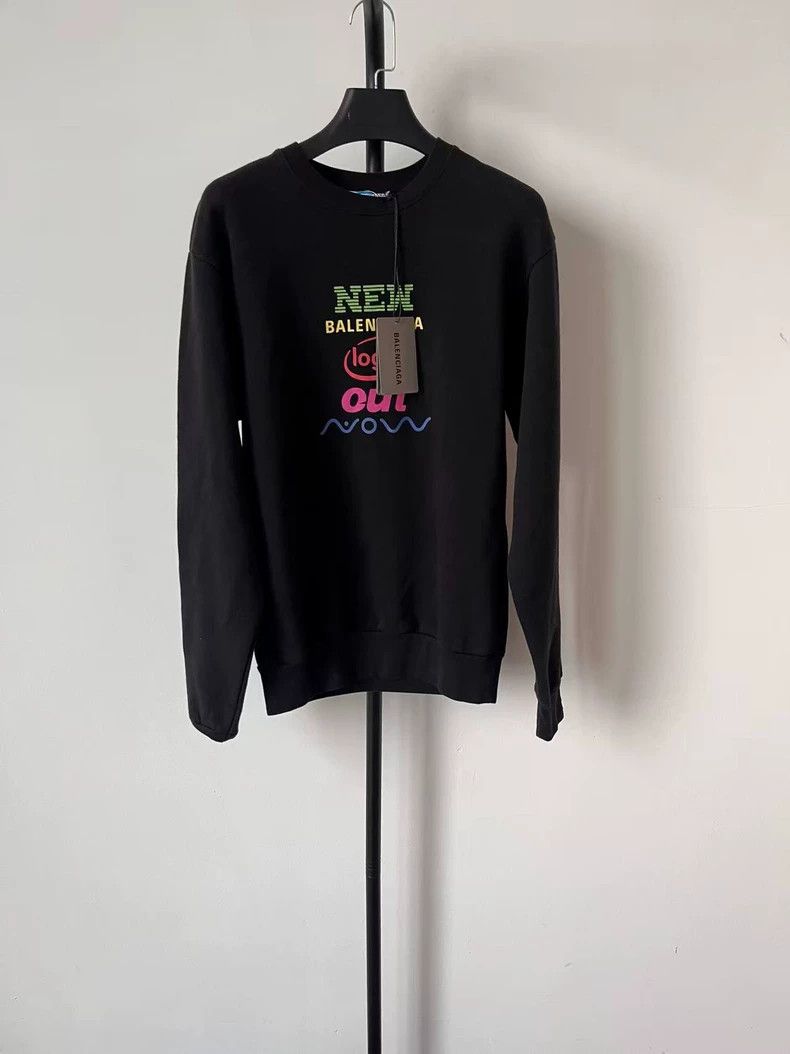 Balenciaga Black NEW OUT Back Logo Tee - dmc