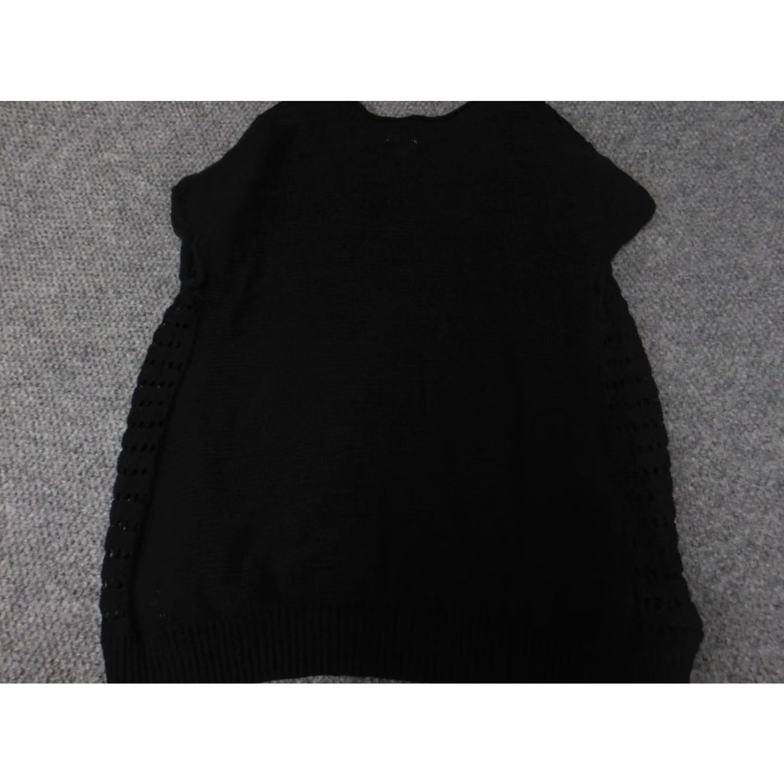 Mossimo Mossimo Womens Sweater Cardigan XS Black Open Chest Mock Neck Short Sleeve Zip Button Knit Polyester Cable Knit Regular Size Type Regular Womens Size XS / US 0-2 / IT 36-38 - 7 Thumbnail