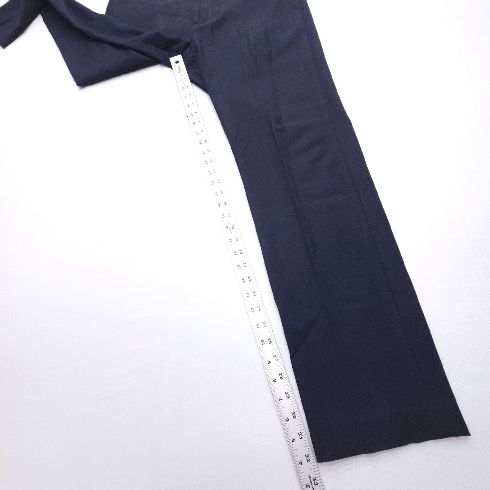 Theory Theory Dress Pants Mens 36x32 Slim Straight Flat Front Blue Wool Cotton Business Casual Size US 36 / EU 52 - 4 Thumbnail
