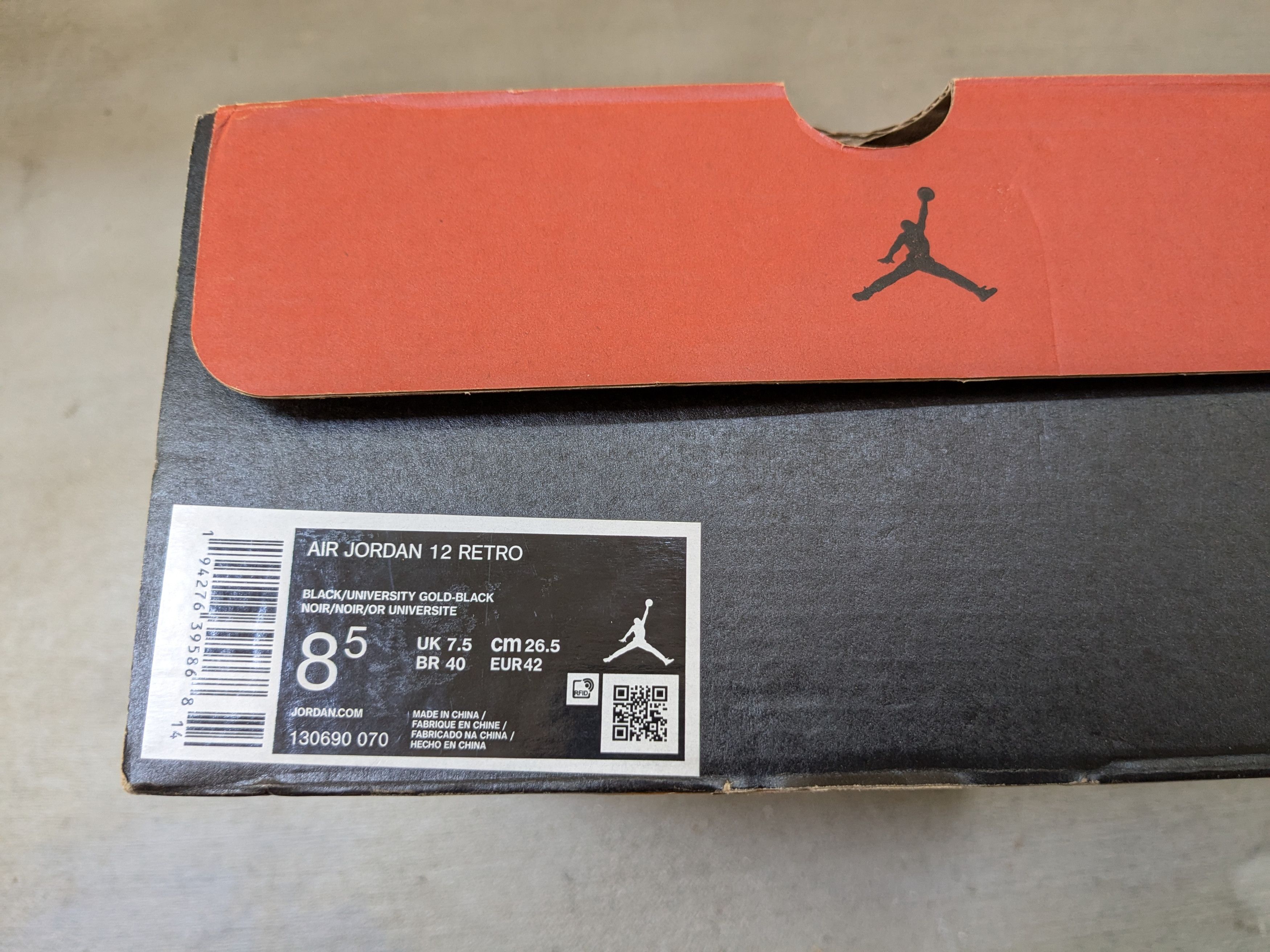 Jordan Brand Nike Air Jordan 12 Retro University Gold 8.5 Yellow Black Size US 8.5 / EU 41-42 - 18 Thumbnail
