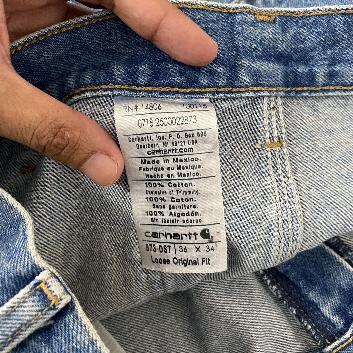 Carhartt VTG Carhartt Double Knee Blue Carpenter Denim Jeans Size US 35 - 22 Thumbnail