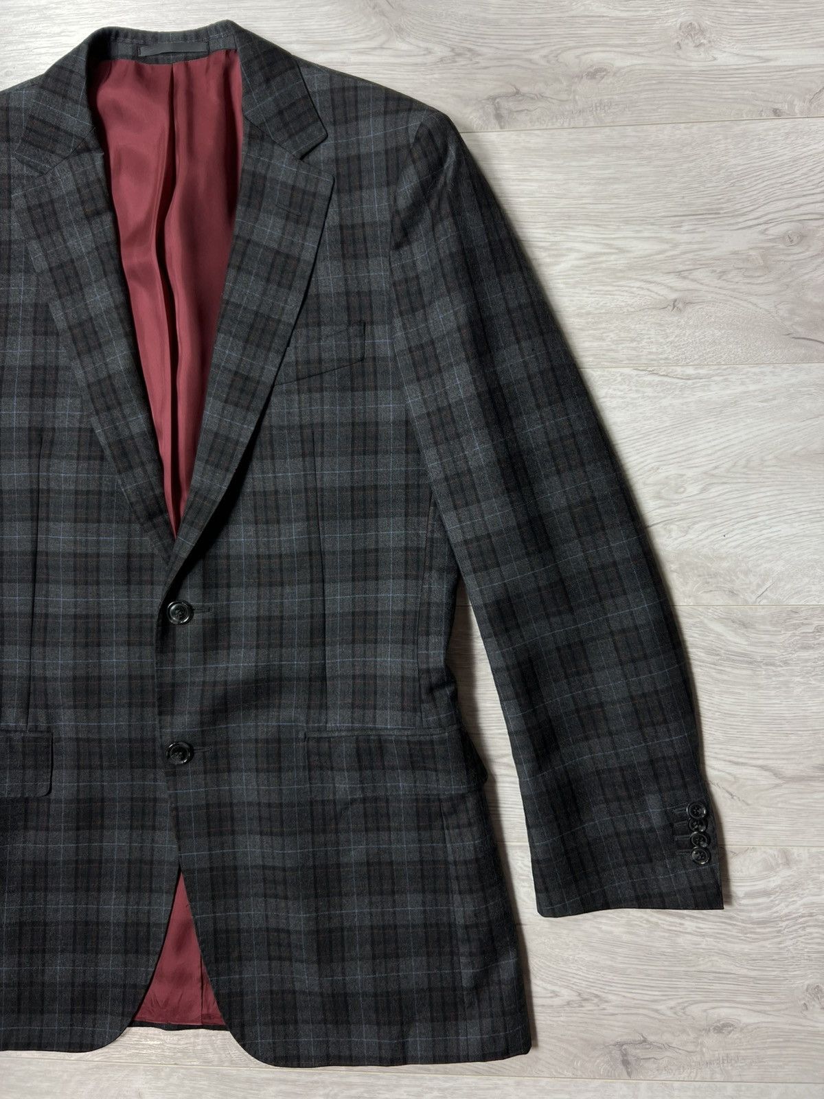 Suitsupply SUITSUPPLY Pure Wool Super 120’S Checked Blazer Jacket Sz 38 Size 38R - 4 Thumbnail
