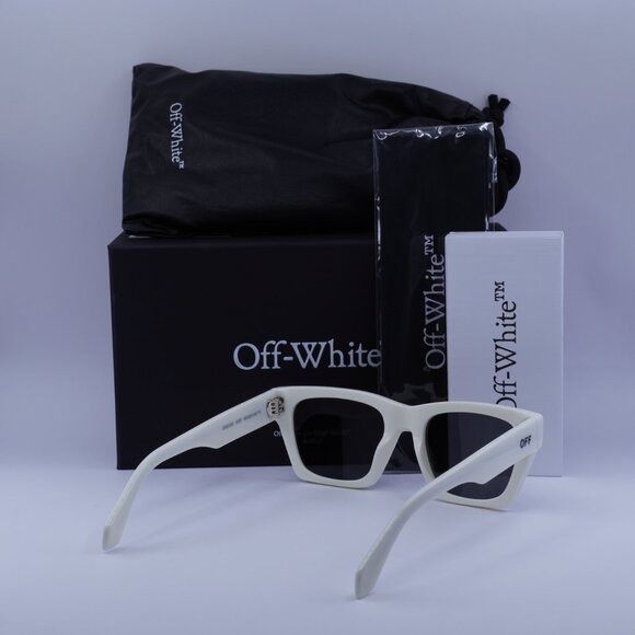Off-White Off-White OERI13X VALDEZ 0107 Sunglasses White Square Frame Size ONE SIZE - 10 Thumbnail