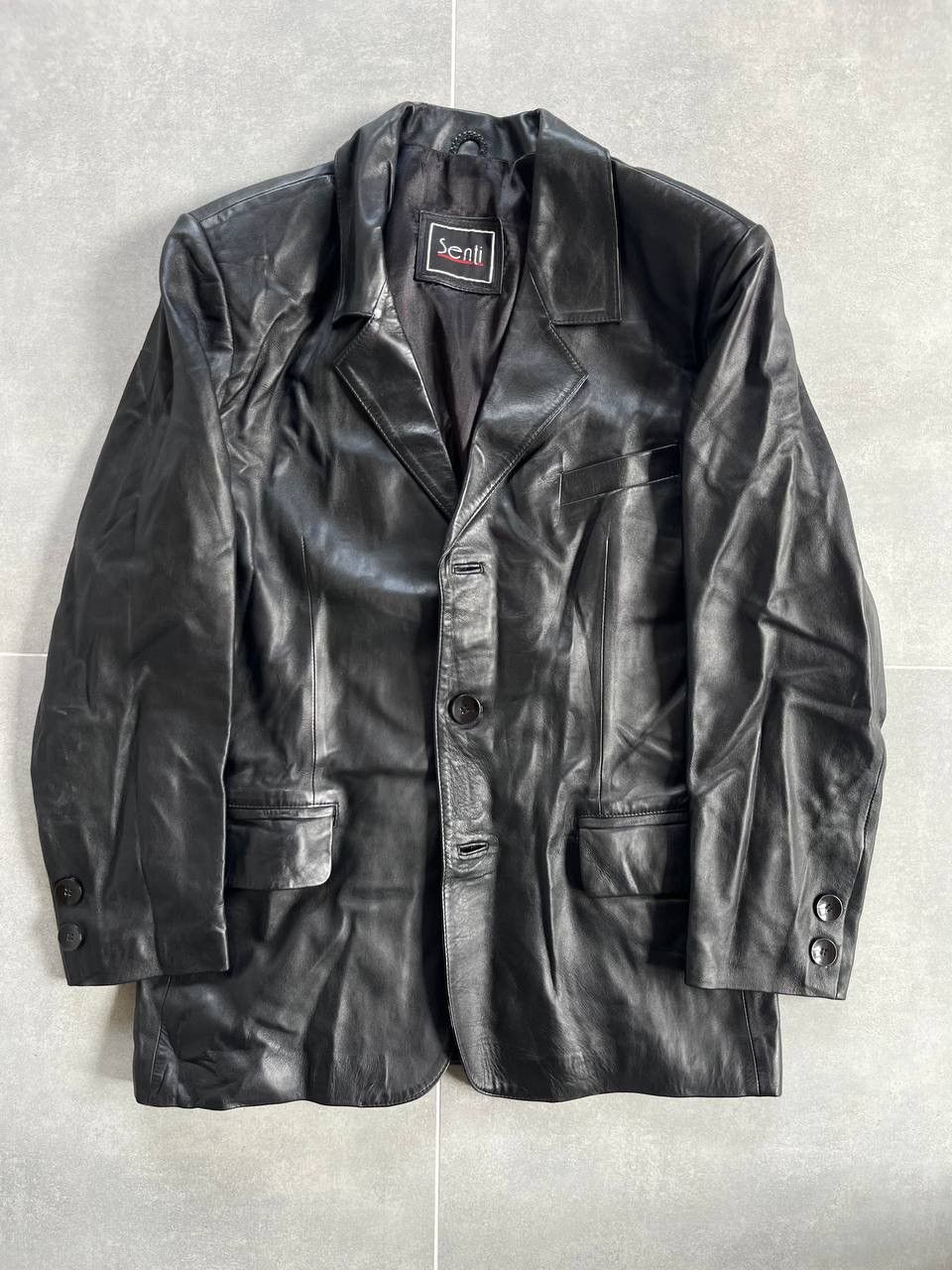 Genuine Leather Vintage Senti Lambskin Leather 3 Button Blazer Size US M / EU 48-50 / 2 - 1 Thumbnail