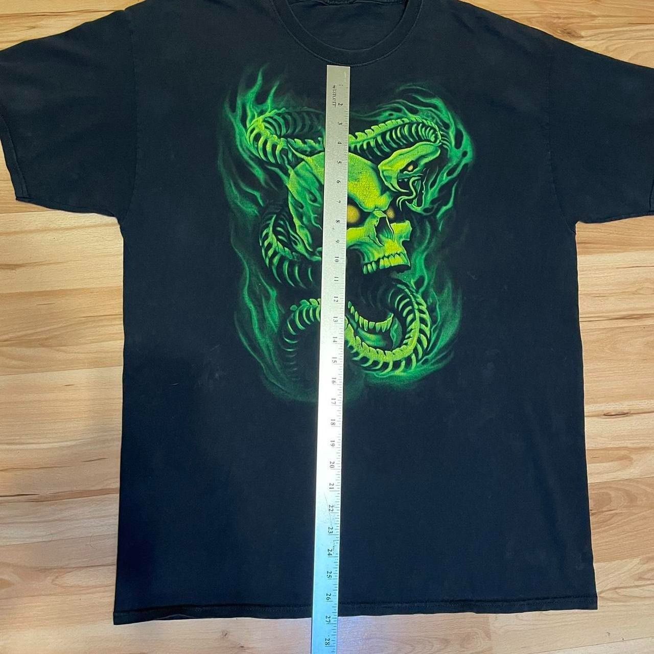 Other Vintage Y2K skeleton skull with cobra and flames tshirt Size US L / EU 52-54 / 3 - 5 Thumbnail